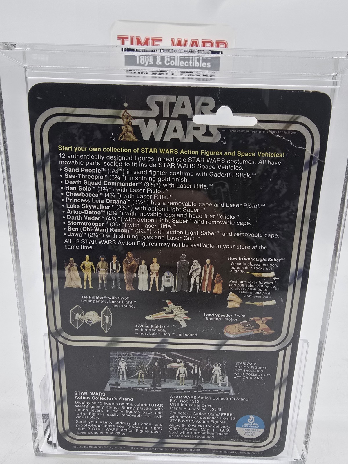 Star Wars Kenner 1978 HAN SOLO 12 BACK – B AFA 75 Small Head