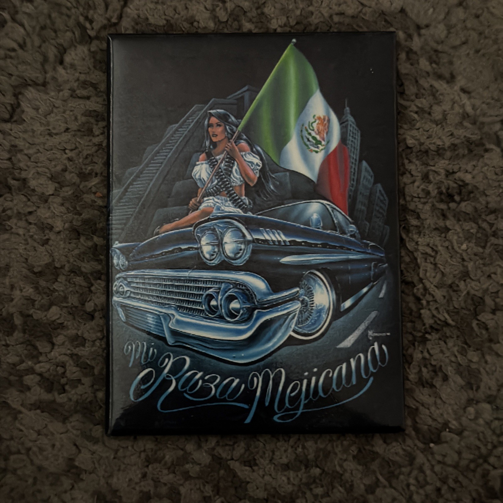 Hey ? HOMIES Rare Refrigerator Magnet RETIRED 2003 Mi Raza Mejicana