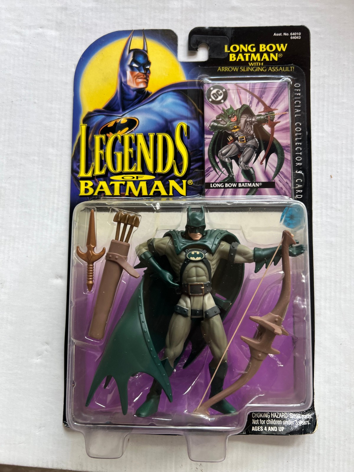 LEGENDS OF BATMAN Longbow batman MIP MOC 1995 626