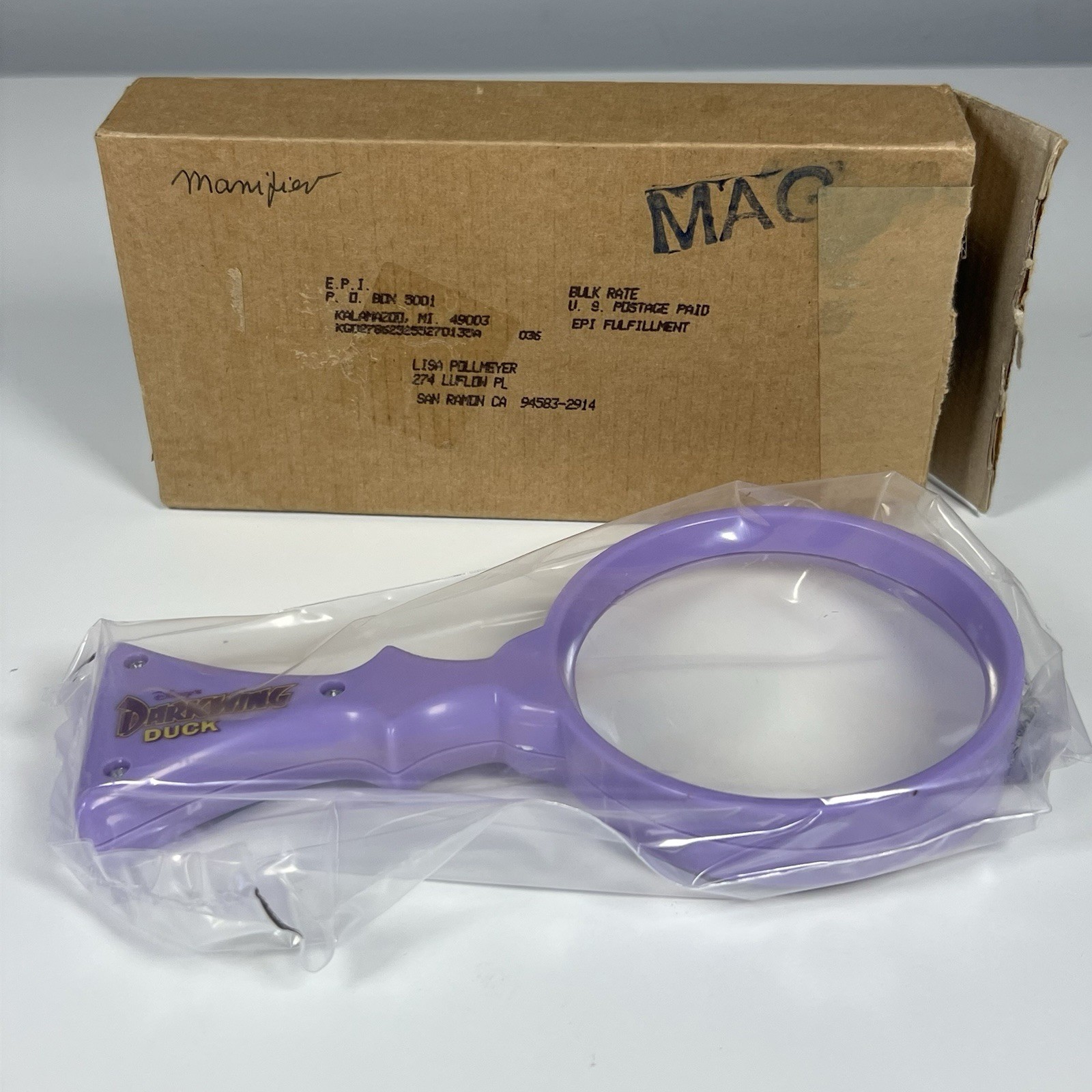 Vintage Kellogg’s Disney Darkwing Duck Mail Away Premium Magnifier Sealed NOS