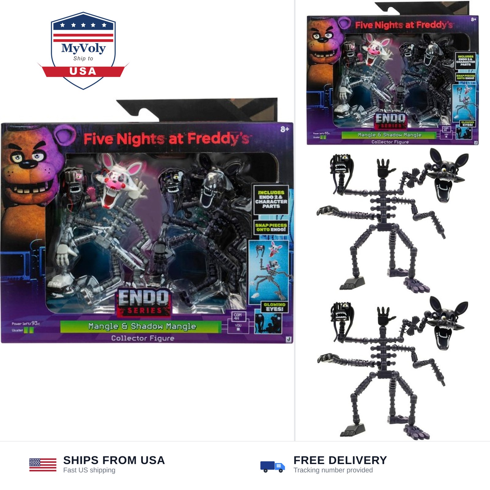 Five Nights at Freddy’s Endo-Series Collector Figure – 6-Inch Endo-1 with Swa…