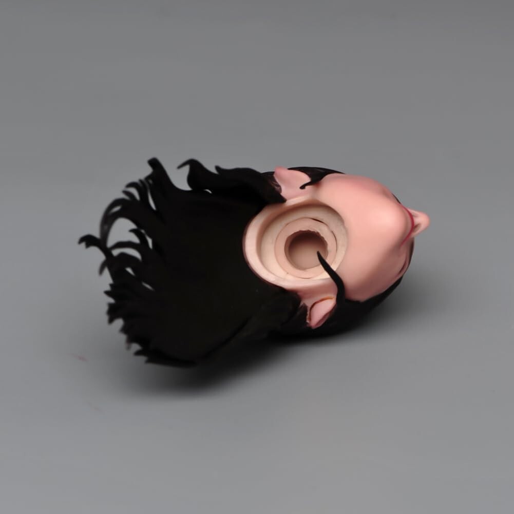 US Stock 1:6 Beauty Girl Head Sculpture Carve Fit Woman Seamless Figure Body Toy