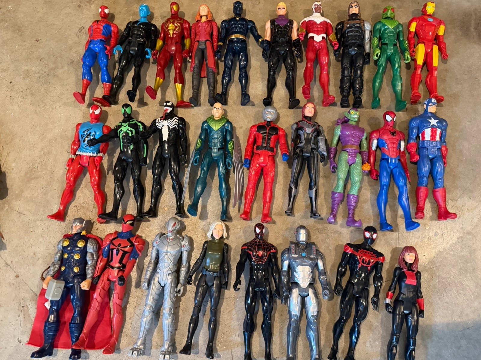 Set of 27 – Super Hero 12-inch Action Figures Marvel, DC, Iron Man, Batman