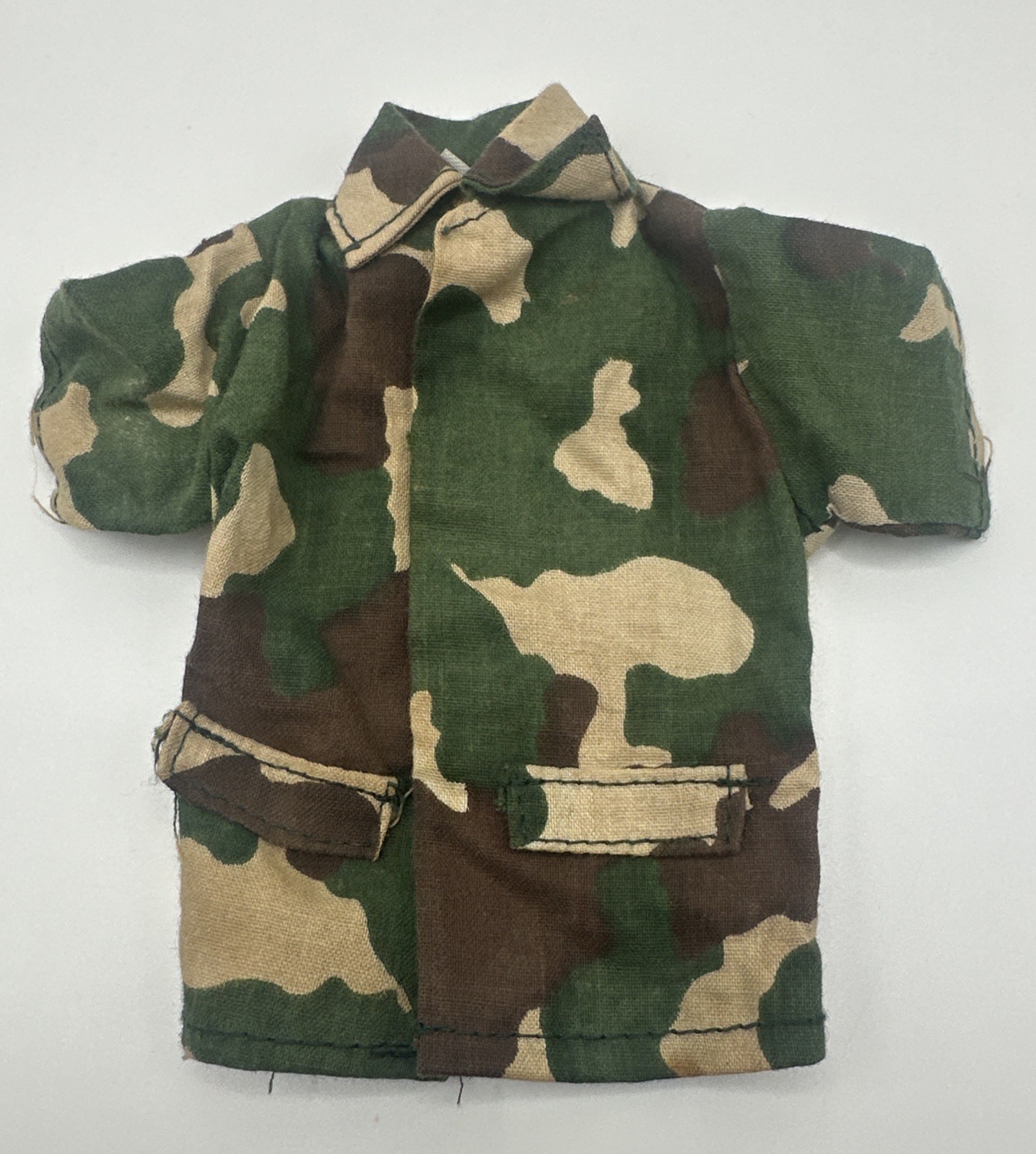 Vintage G.I. Joe Mike Powers Atomic Man Camo Short Sleeve Shirt Hasbro