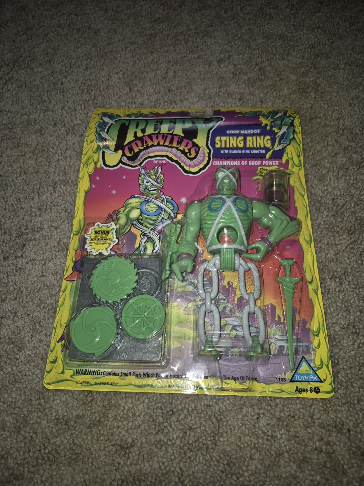 Sting Ring Vintage Creepy Crawlers Action Figure NISP! 1994 Toymax