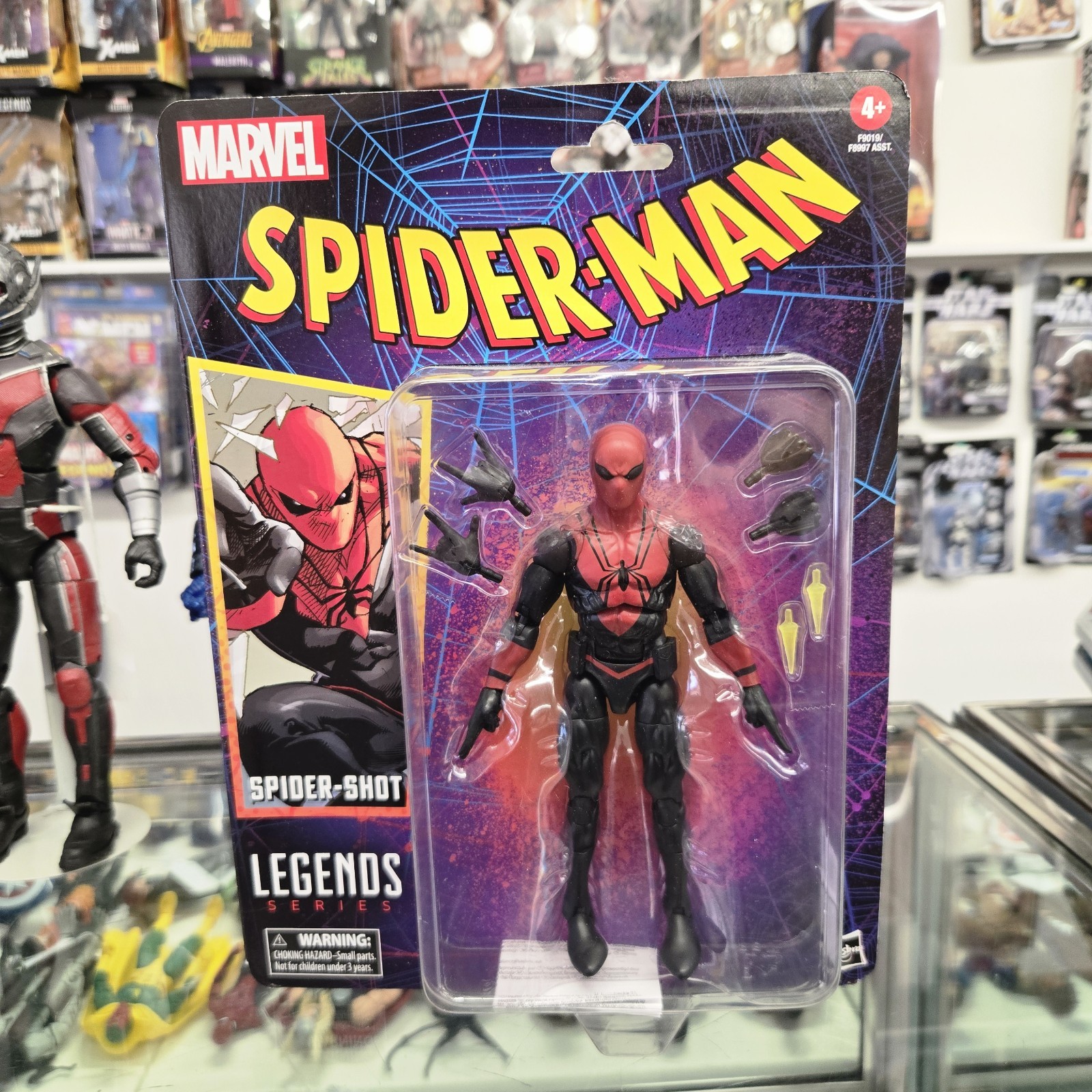 Marvel Legends Series Spider-Man Retro Spider-Shot 6″ Action Figure Hasbro