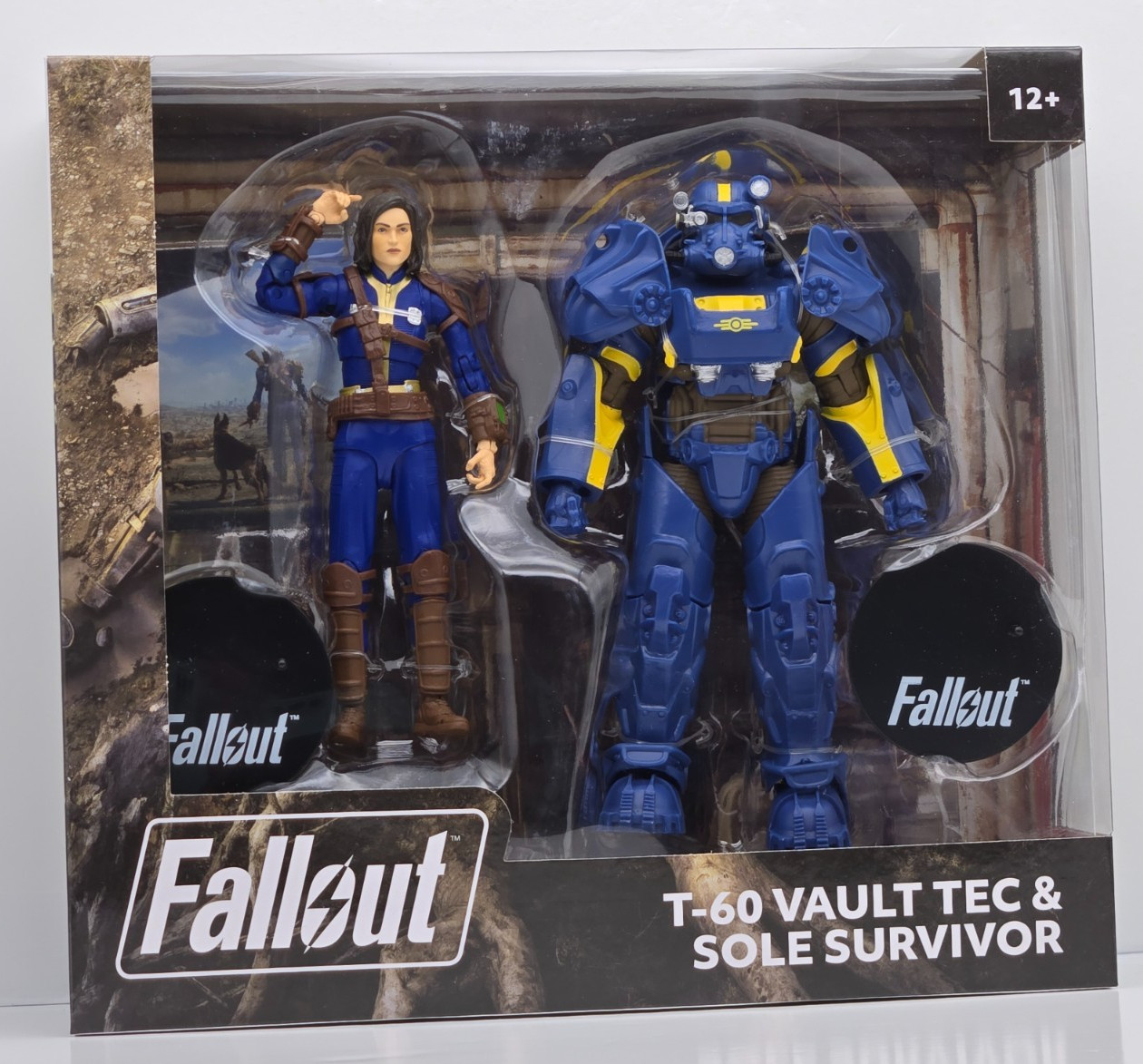 McFarlane 7-Inch 2-Pack Fallout T-60 Vault Tec & Sole Survivor NIB