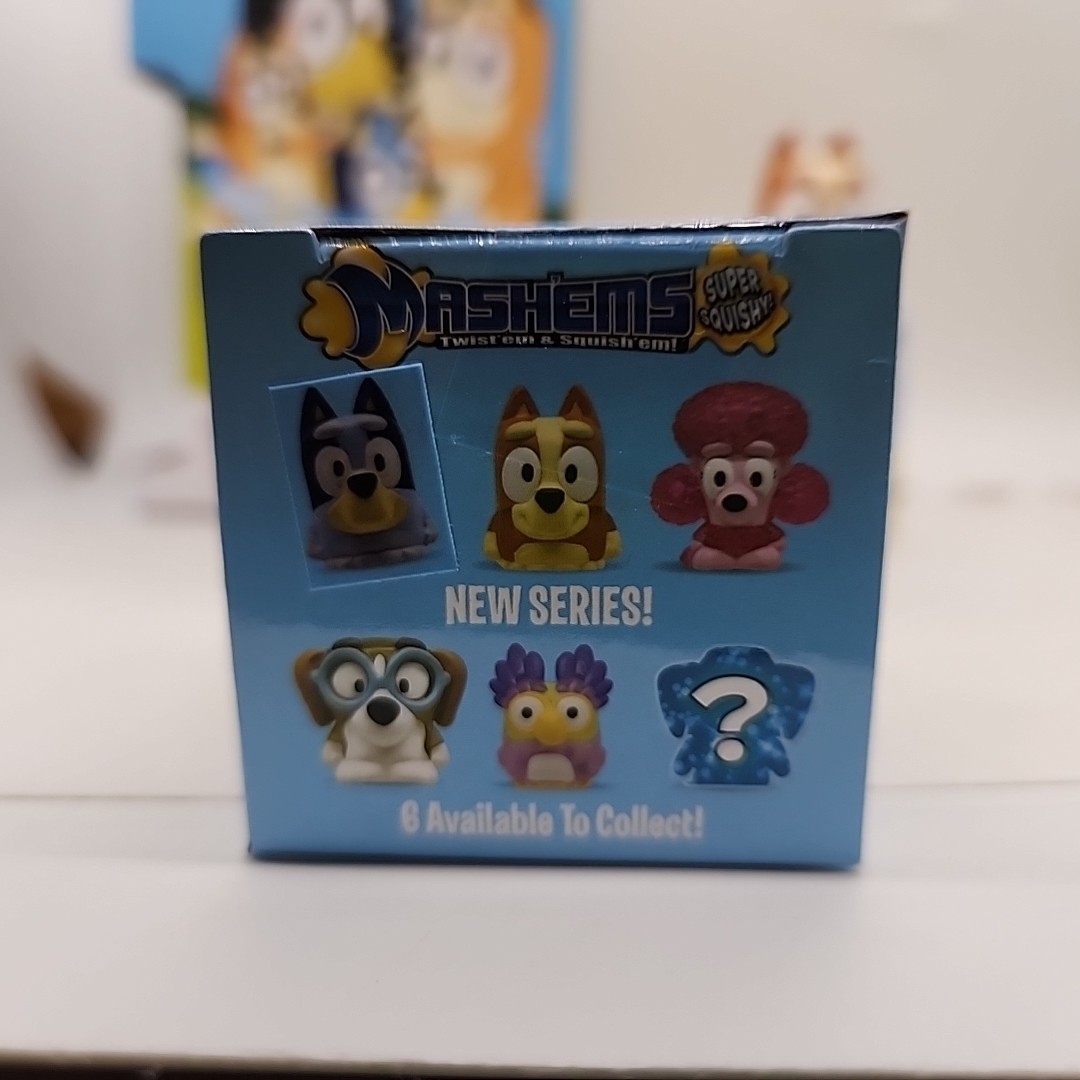 Bluey Mashems Series 3 Squishy Mash’ems GLITTER Brown CHILLI HEELER New ?