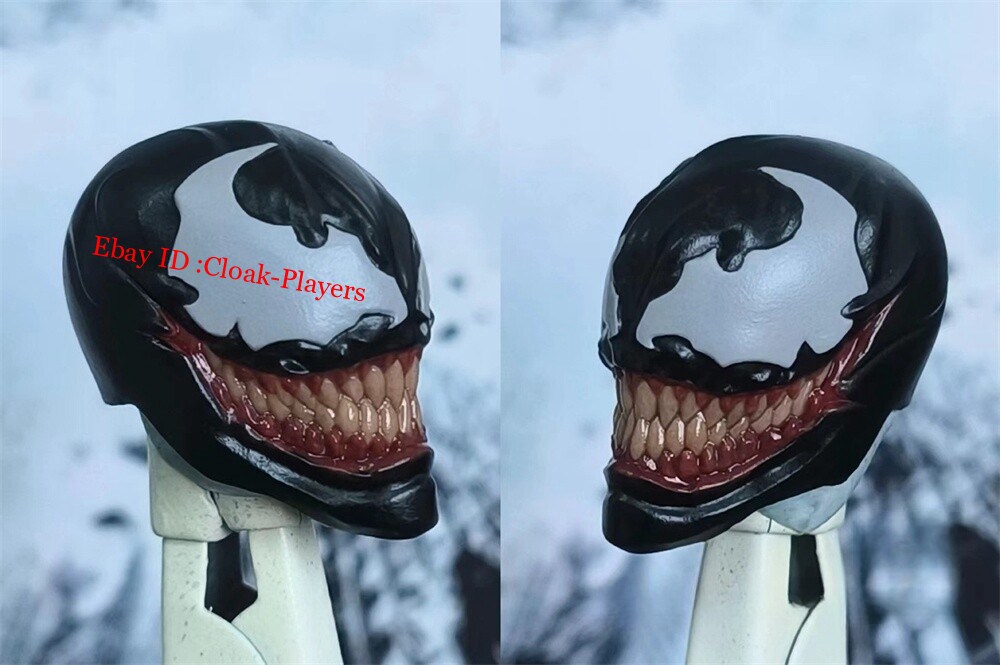 1/12 Painted Agent Venom Thompson Head Carved Model Fit 6” Action Figure Body