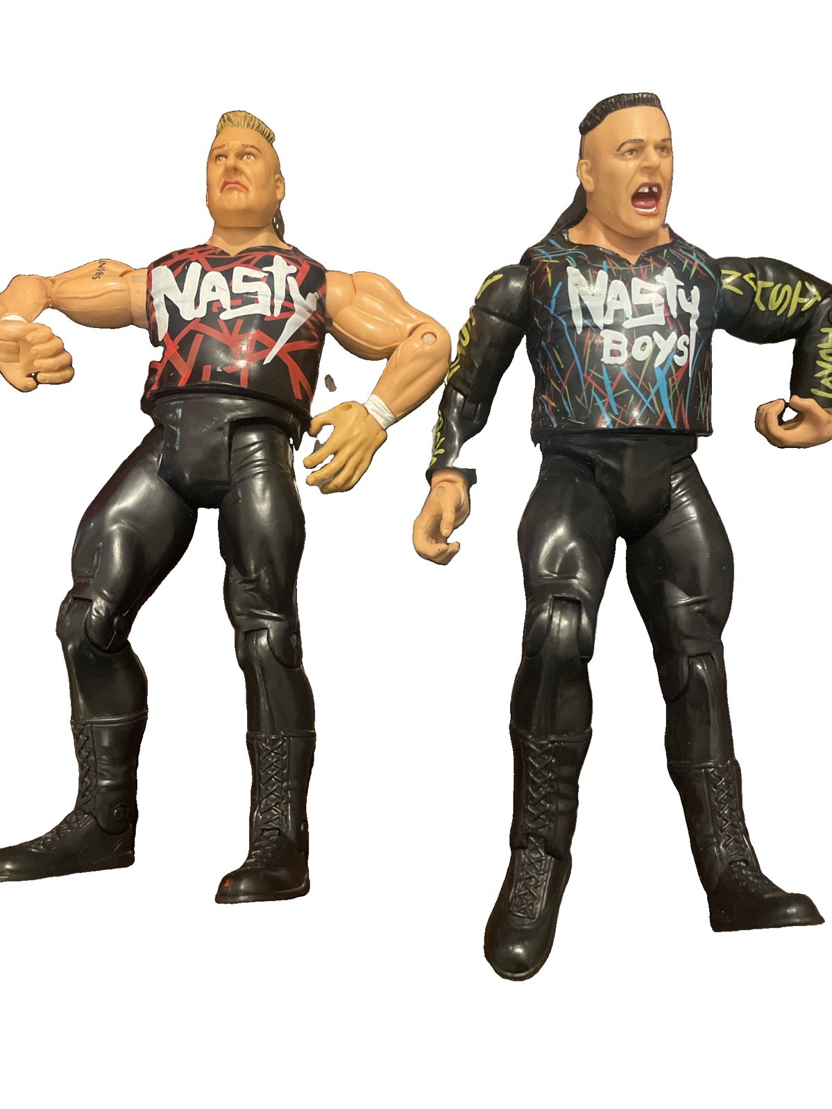 Wwe Classic Superstars Nasty Boys Knobbs & Saggs Wrestling Figures 2003 jakks