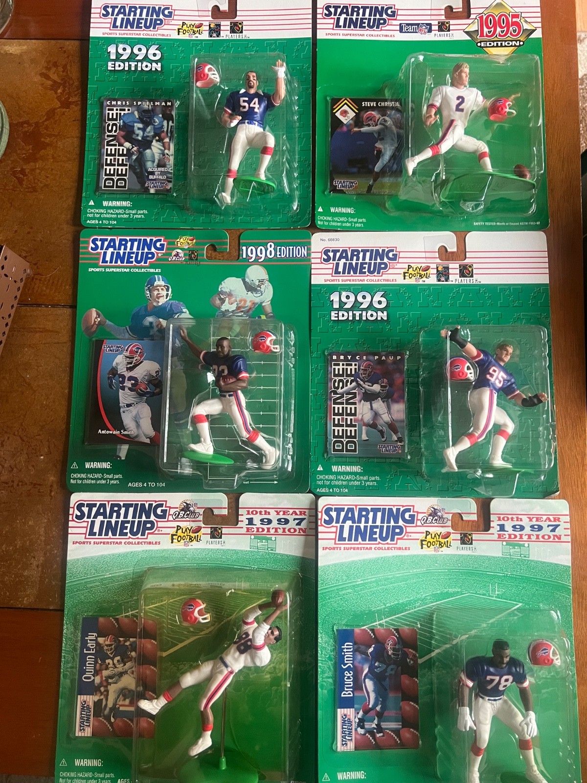 Buffalo Bills Starting LineUp Lot of 6 Bruce Smith