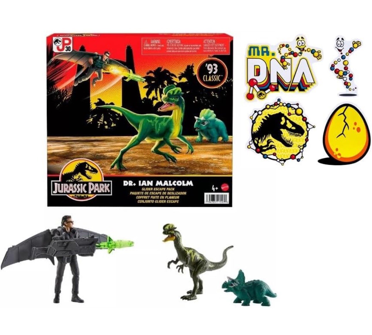 Jurassic Park Dr. Ian Malcolm Glider Escape Pack 93 Classic 30th Anniversary SE