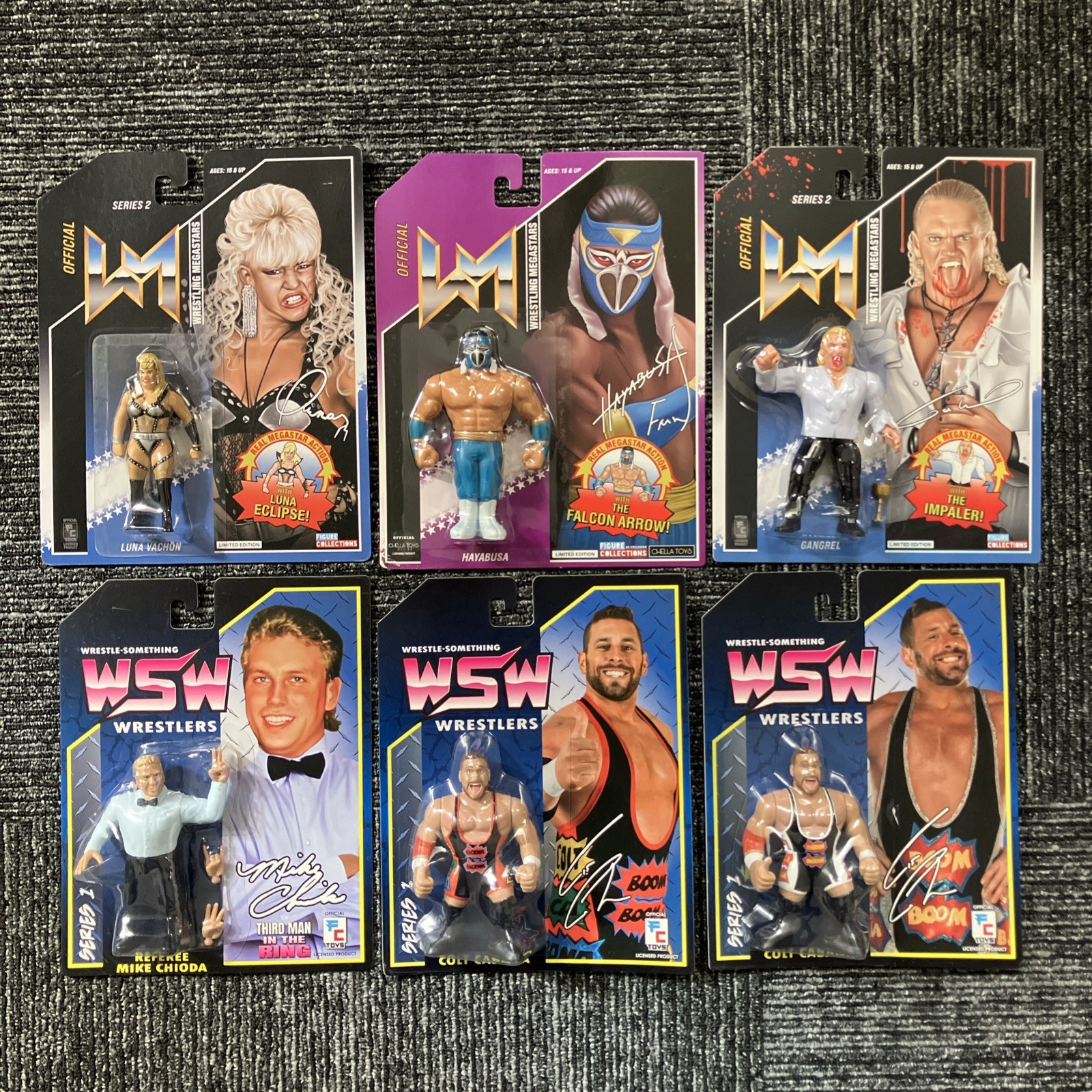 CARD DMG FC Toys Retro Wrestling Figures WWE Retro Wwf hasbro