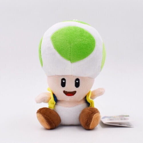 Super Mario bros 5″ green toad stuffed plush Figure koopa toy