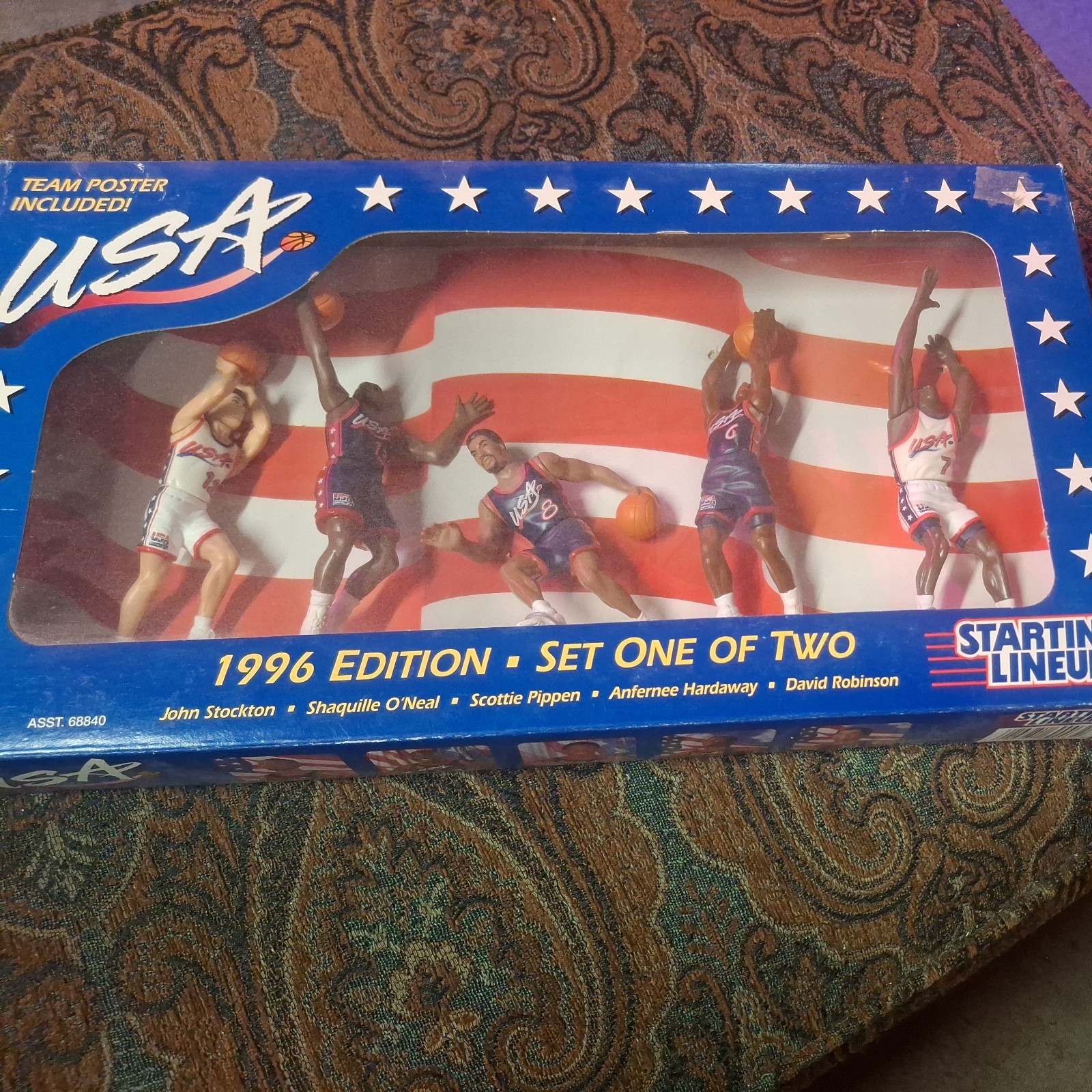 Hasbro Starting Lineup 1996 Edition Team USA Set One Of Two Poster Inside NEW