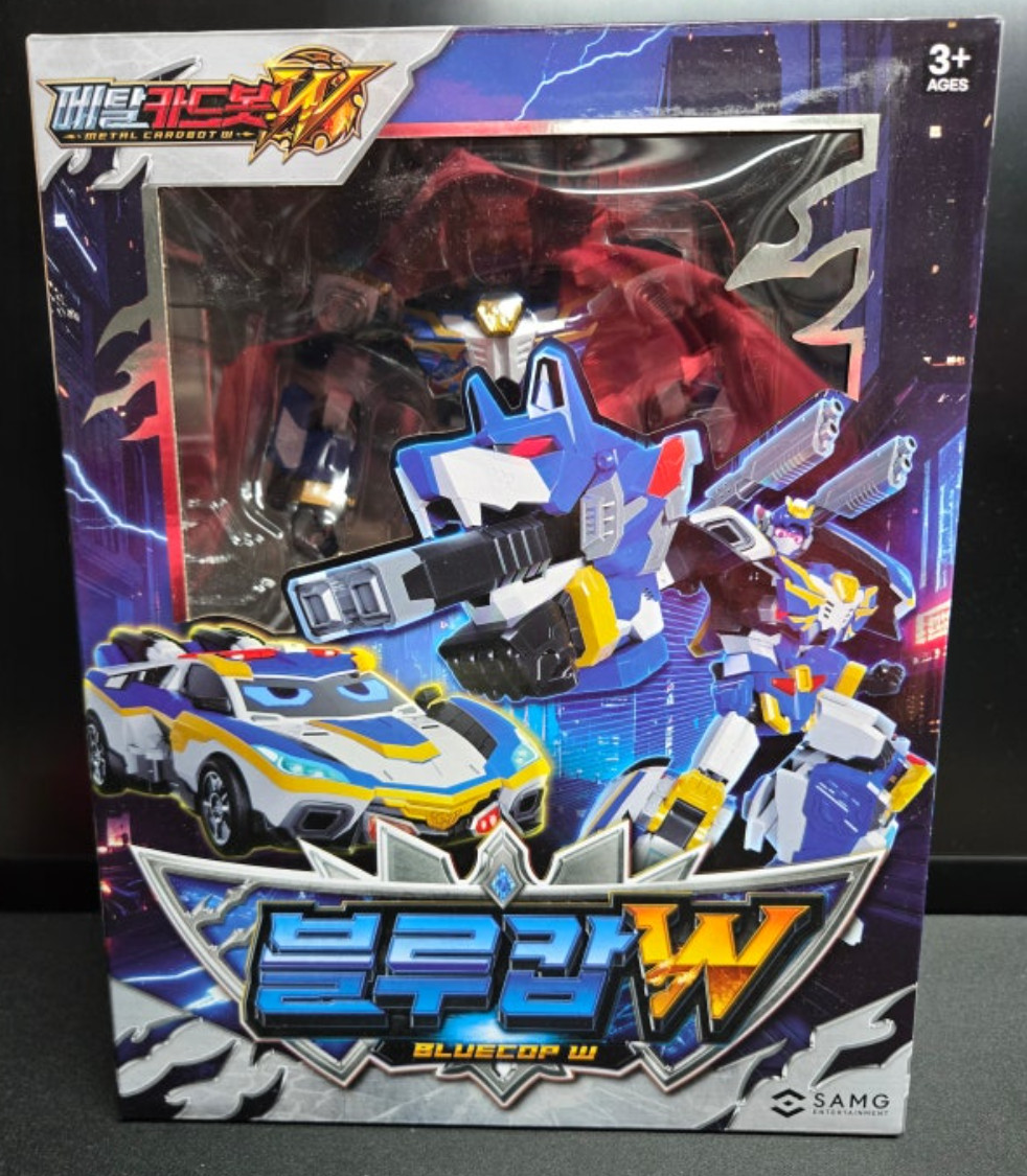 Metal Cardbot W BLUECOP W Transforming Patrol Car Robot Korean Toy 2025 New