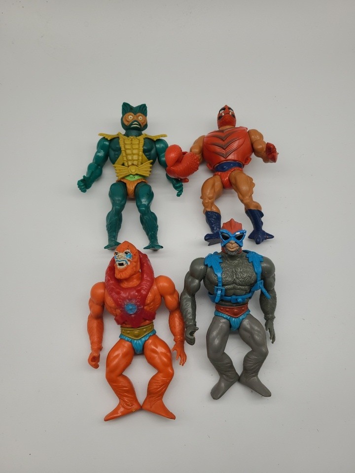 Vintage MOTU Masters Of The Universe Clawful Beast Man Mer-Man Stratos Figures