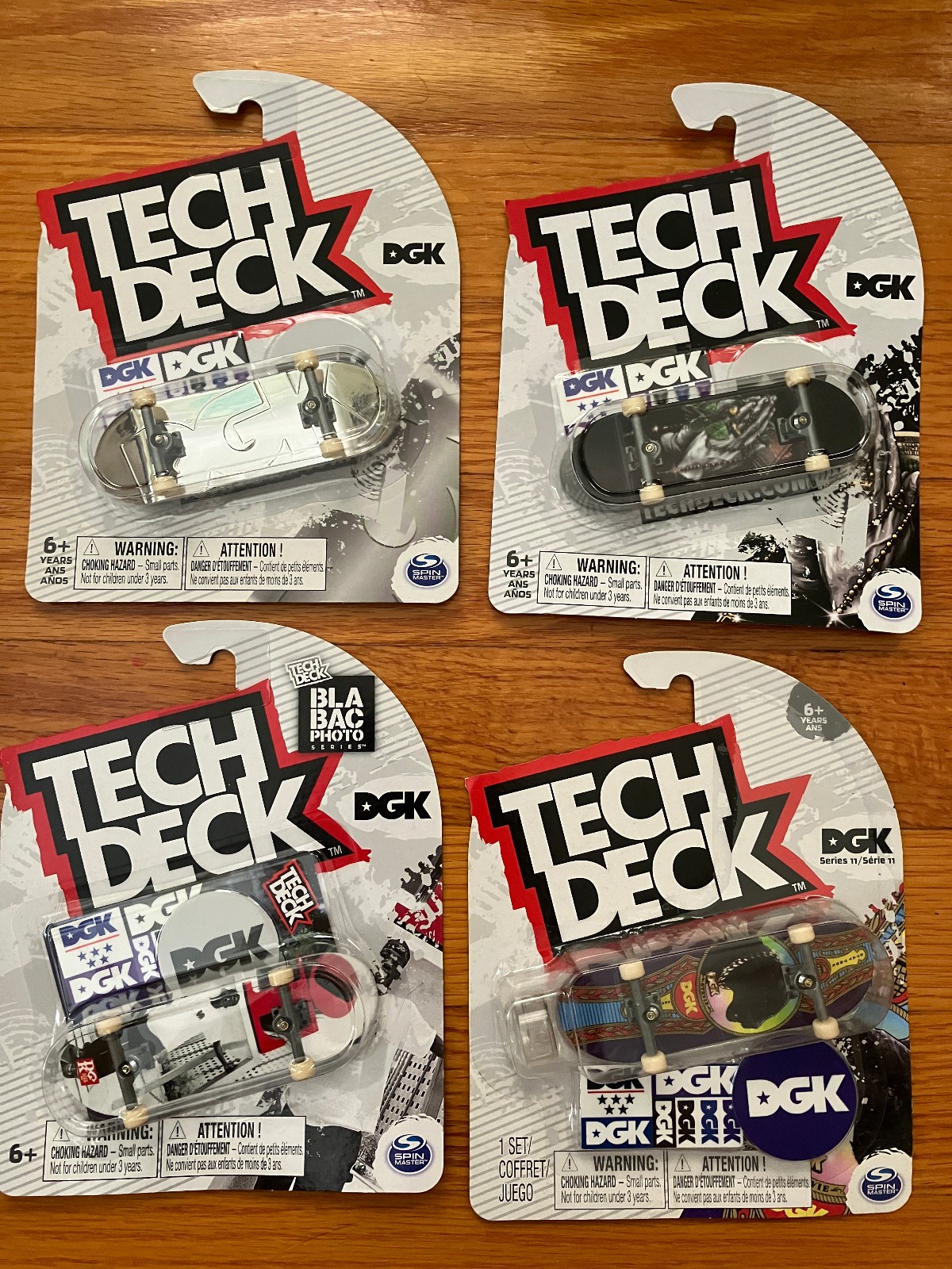 Tech Deck Primitive DGK Dirty Ghetto Kids Lot of 4 New Spinmaster Platinum