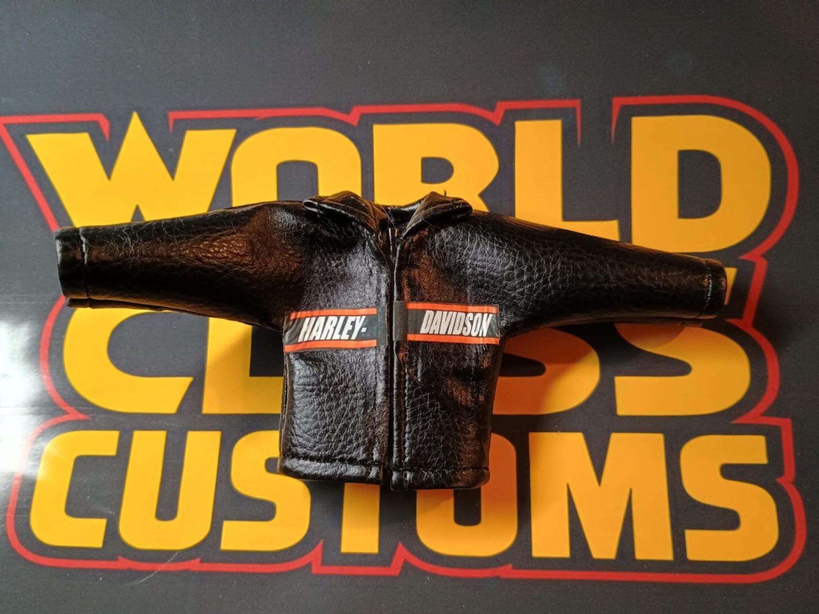 Custom Goldberg Harley Davidson Leather Jacket for 6–7” Wrestling Action Figures