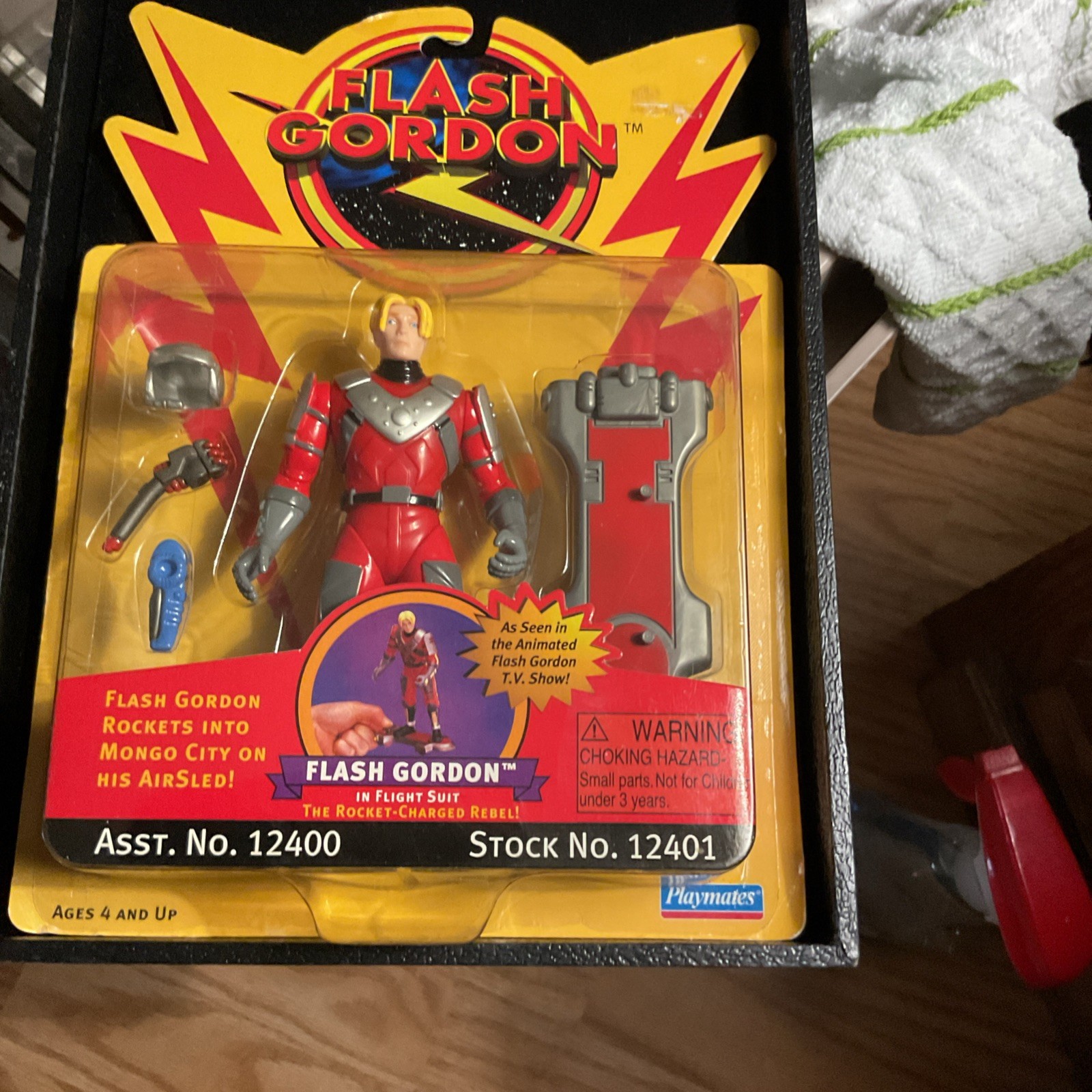 1996 Playmates FLASH GORDON In Flight Suit The Rocket Charged Rebel #12401