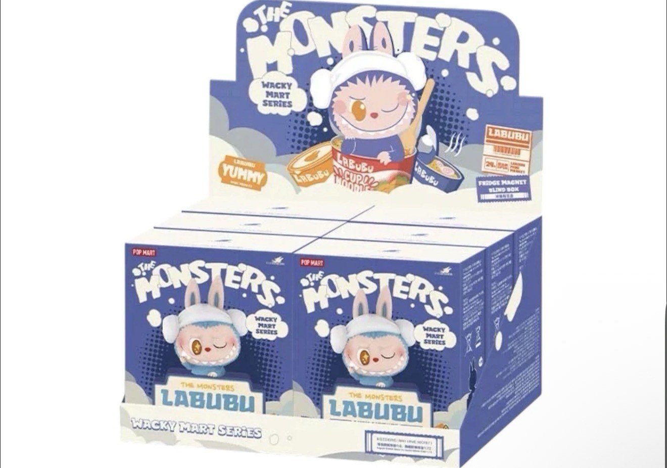PopMart The Monsters Wacky Mart Series Fridge Magnet Full (Case of 6) New Sealed