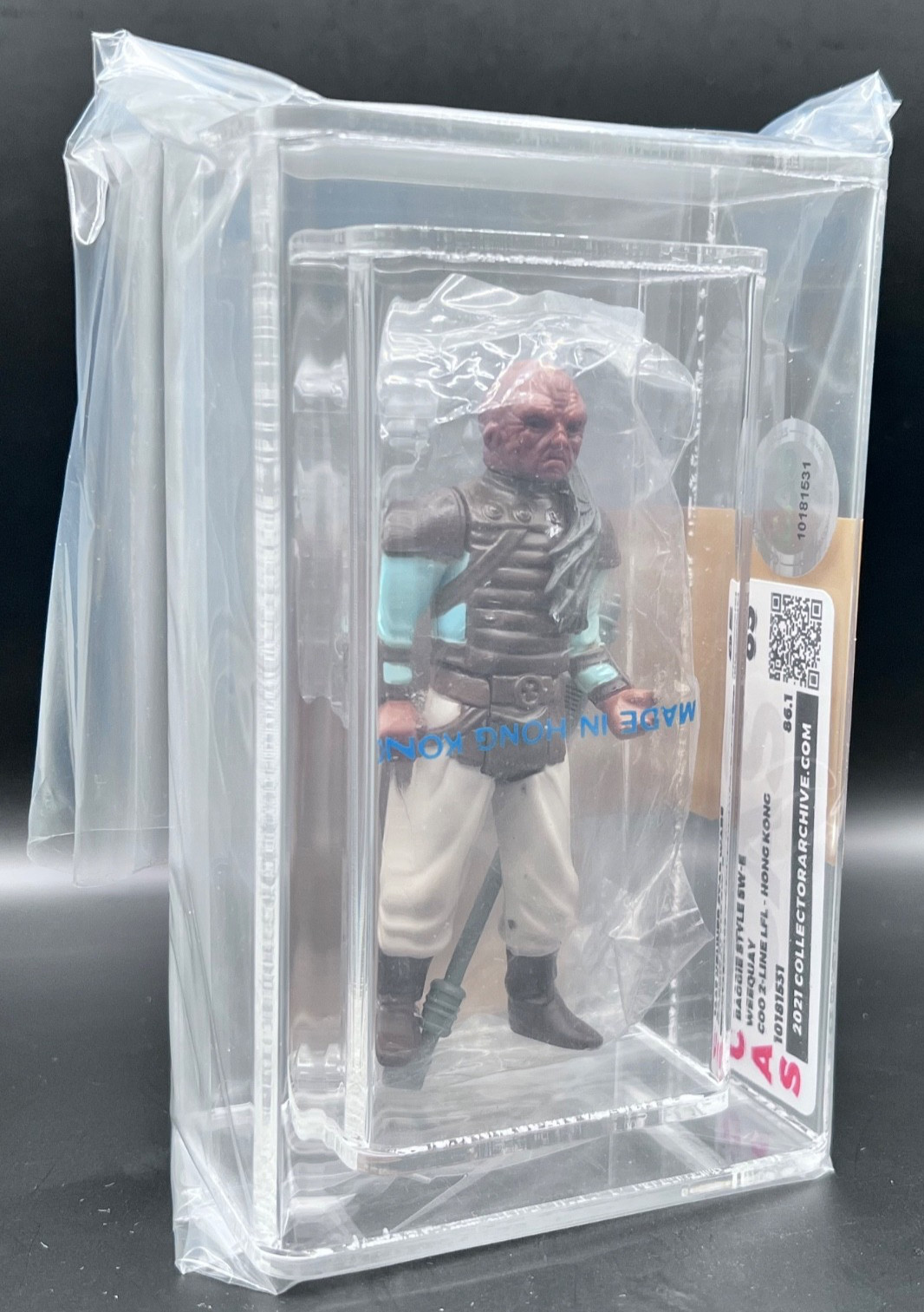 Vintage 1983 ⭐ Star Wars ROTJ ? Weequay SEALED Graded Baggie Bag CAS 85+