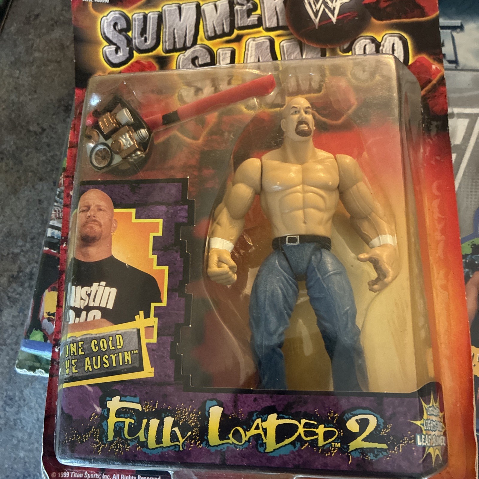 Stone Cold Steve Austin JAKKS WWF Wrestling Figure Summer Slam 99 WWE