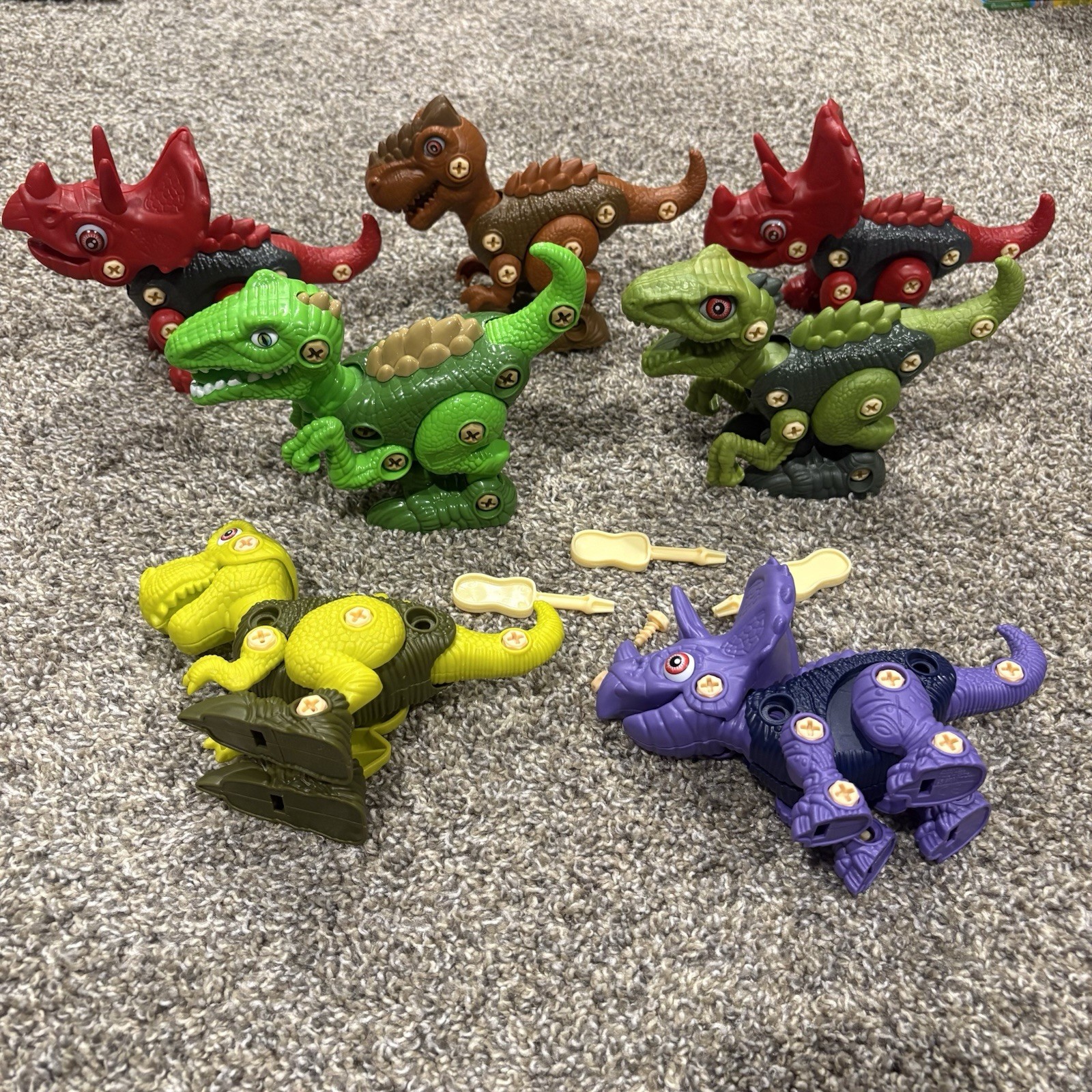Dinosaur Robot Figures Set with Movable Joints