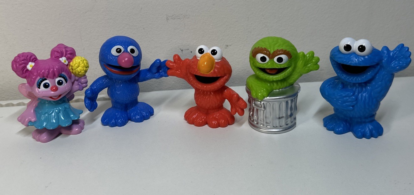 Sesame Street Mini Figures COMPLETE Set Of 5