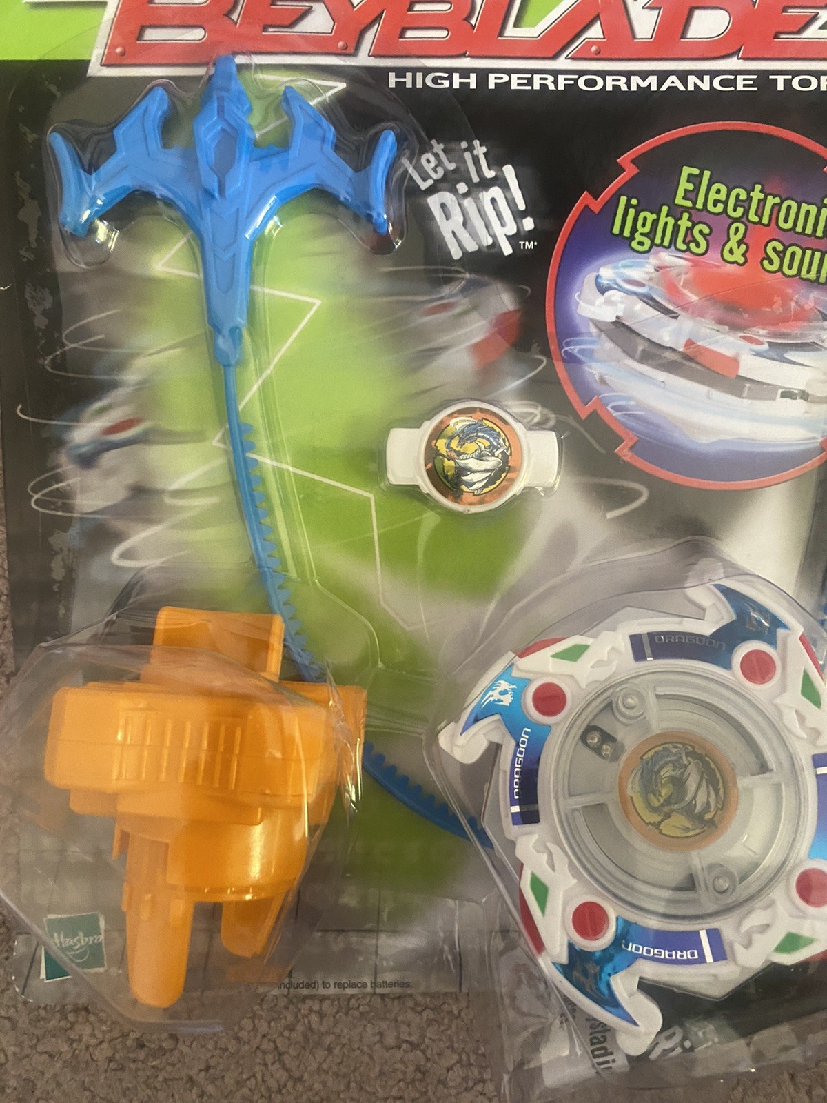 Vintage Hasbro Beyblade Electronic Dragoon Fantom B-9 Left Spin New In Package