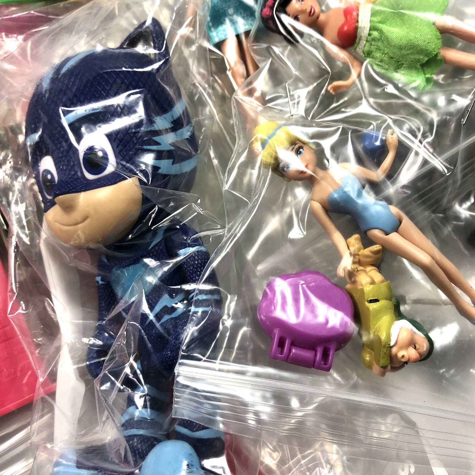 Boys & Girls Action Figure/Small Doll Lot Ages 6+ 5 Lbs Of Toys Cleaned