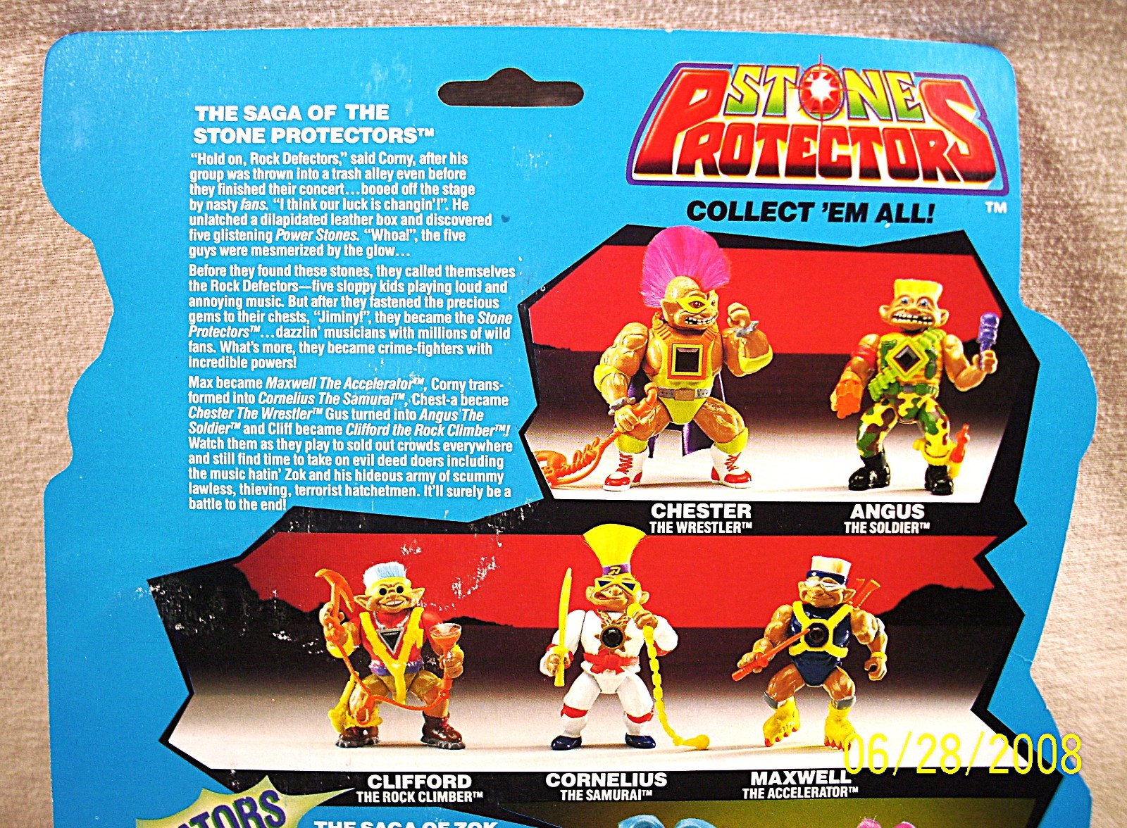 1992 Ace Novelty ☆ Stone Protectors ☆ ZOK ☆ The Evil Leader ☆ Action Figure☆W@W!