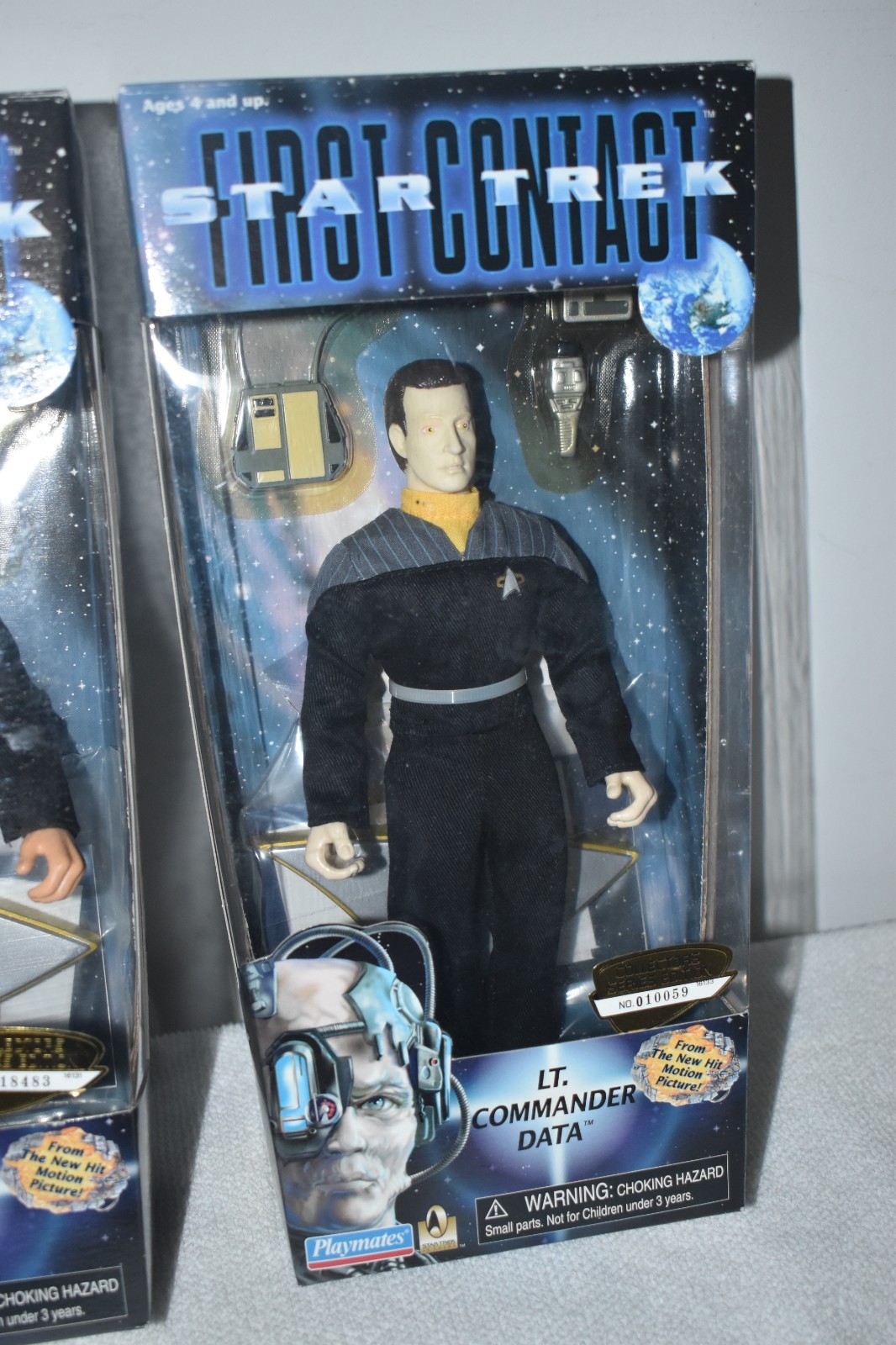 1996 Star Trek First Contact 3 Collector Series w/ Data Picard Riker 9″ MIMB New