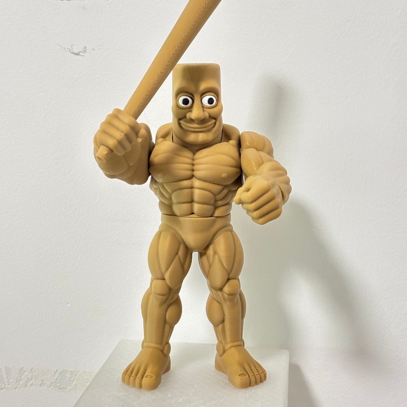 Muscle Tungtungtungsahur Italian Brainrot 3DPrinted Toy Figure Gift Present Fun