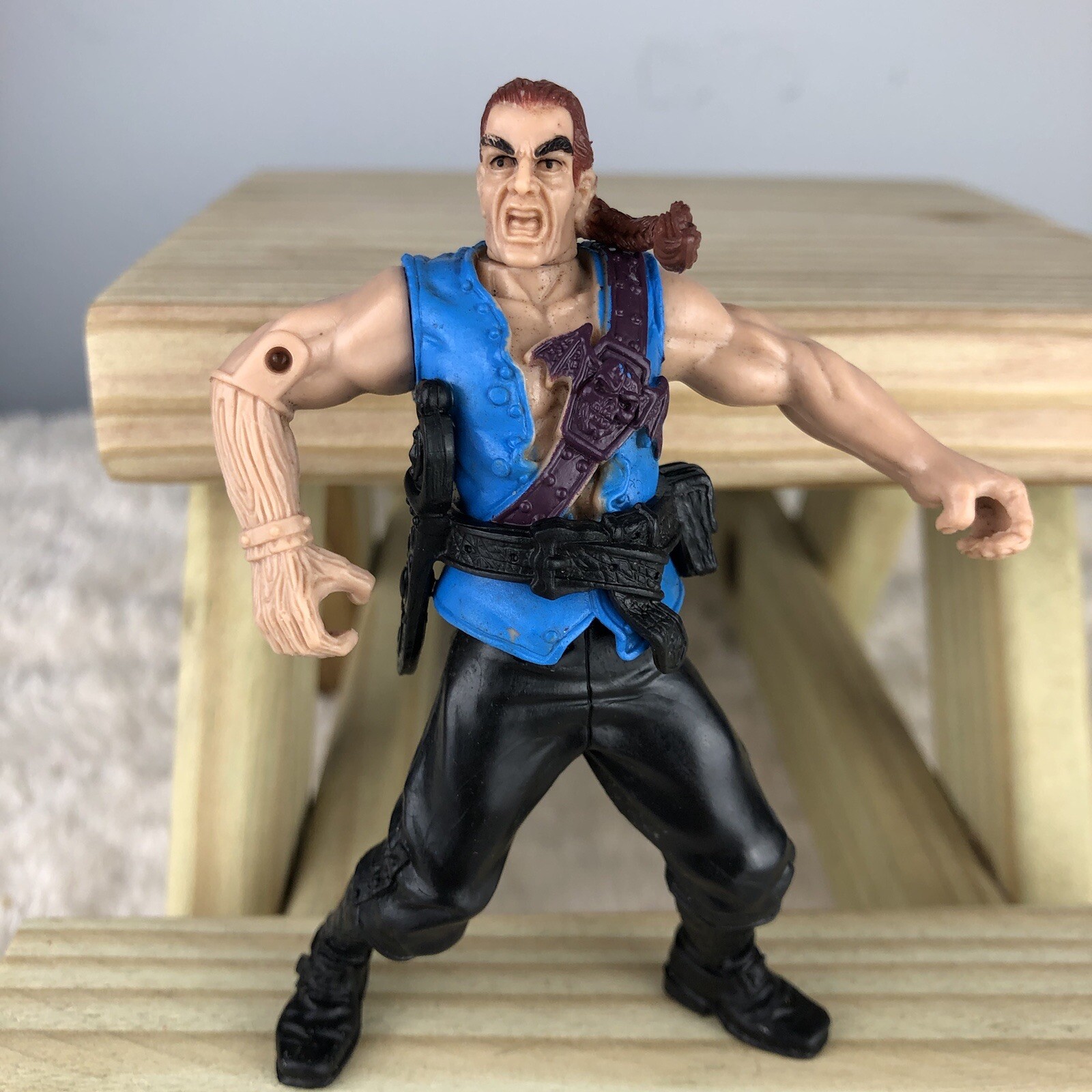 Chap Mei Skull Pirate Expedition Treasure Toy Action Figure Man Blue Vest *Read