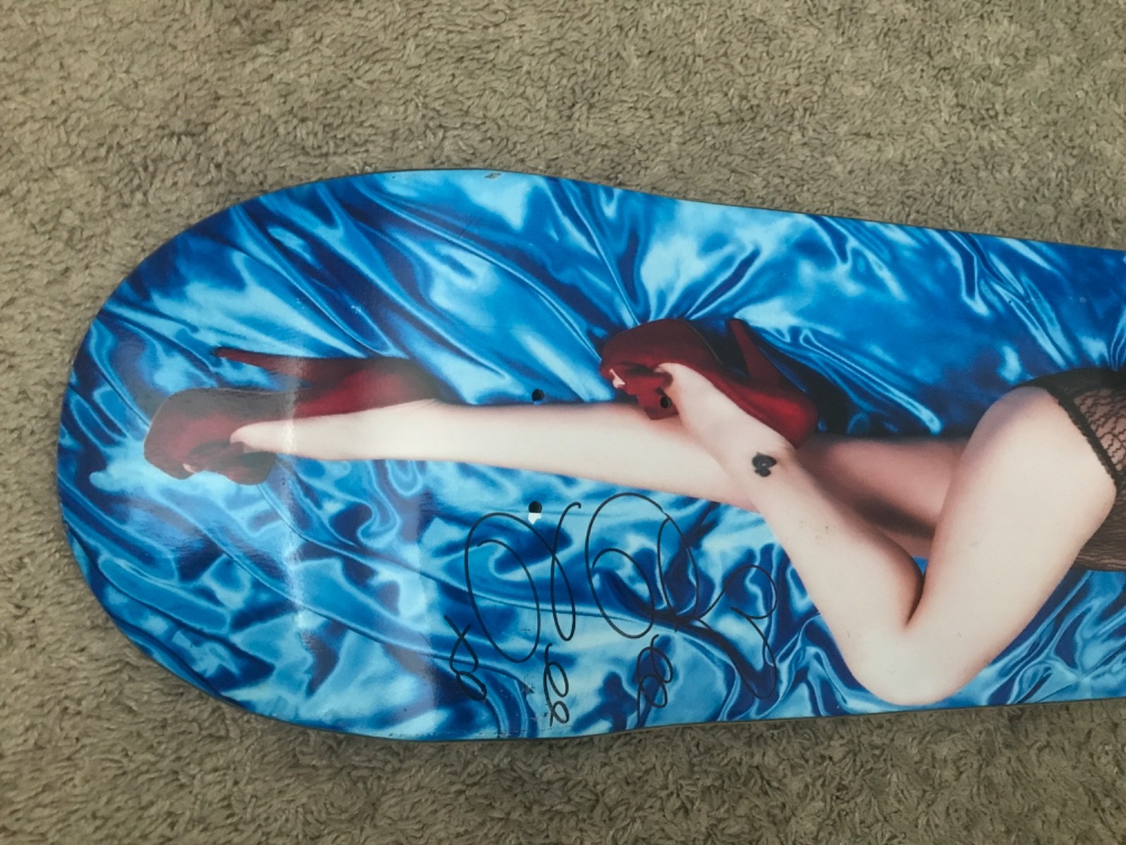 PinUp Sk8 Tiki Decks RARE AUTOGRAPHED SIGNED SKATEBOARD DECK CEE CEE RYDER.