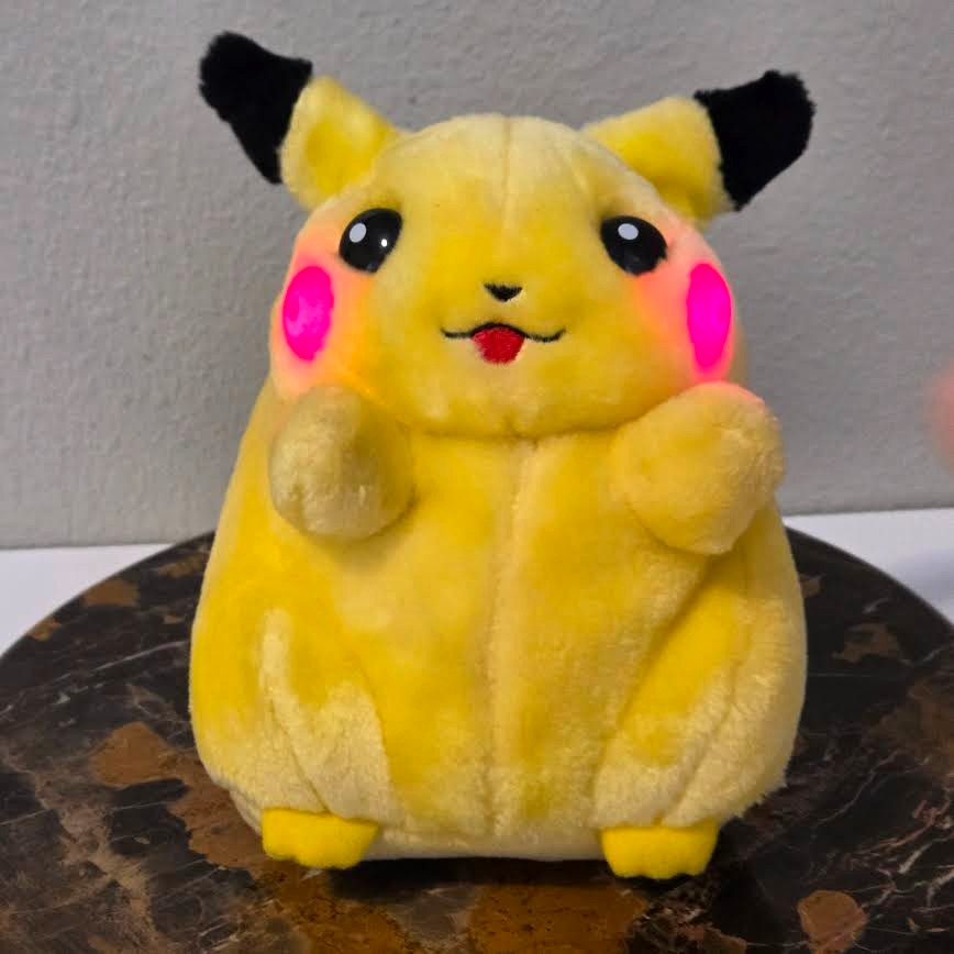 Electronic PIKACHU I Choose You Plush w/Light-Up Cheeks Moving Ears Mouth TESTED