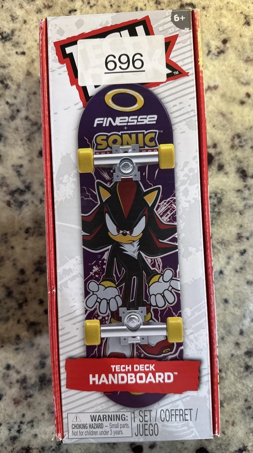 FINESSE x Tech Deck Handboard SHADOW Sonic The Hedgehog Toy for Boys and Girls