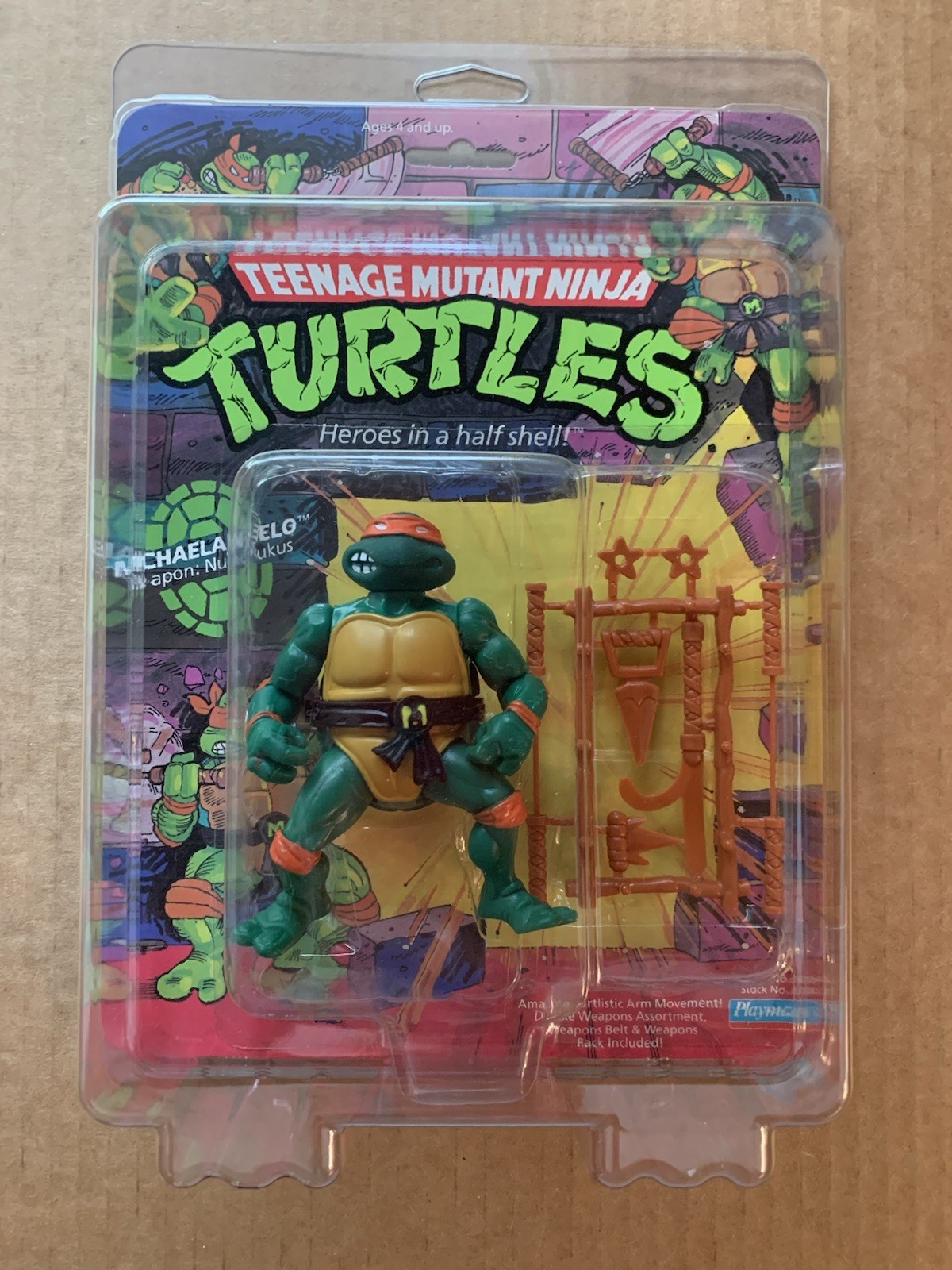 TMNT Michaelangelo Soft Head 10 Back 1988