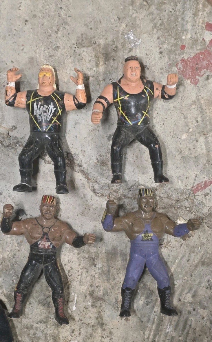 Vintage WCW Nasty Boys Harlem Heat OSFTM Wrestling Figures SET OF 4