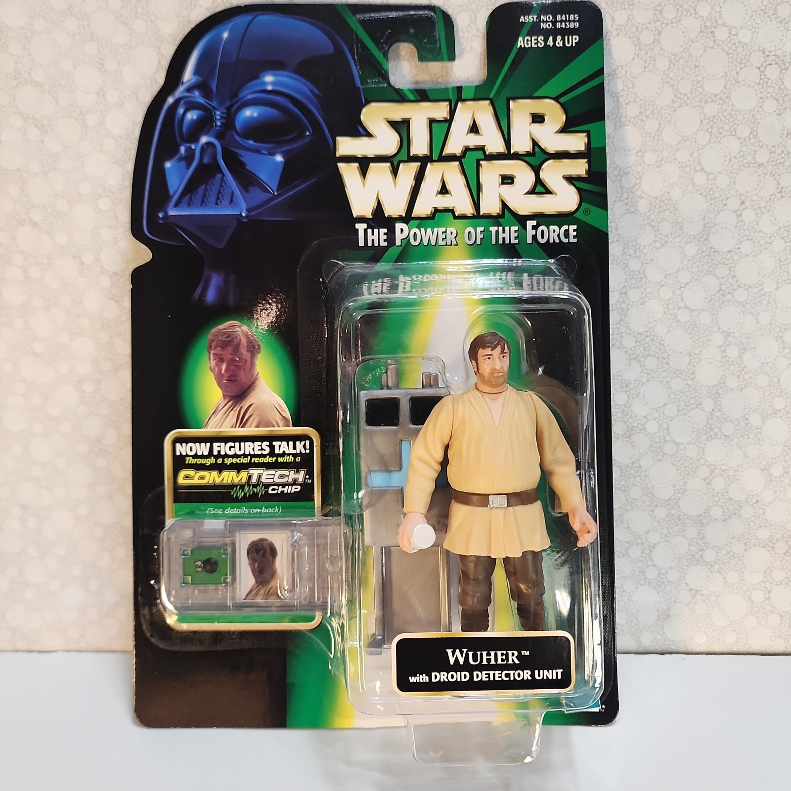 1999 Star Wars WUHER W/DROID DETECTOR UNIT Power Of The Force Action Figure NEW