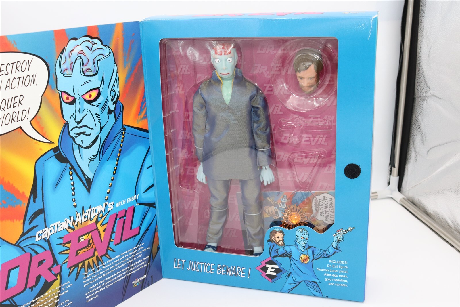 Captain Action: ARCH ENEMY DR. EVIL (1999 Playing Mantis) WITH PACKAGING
