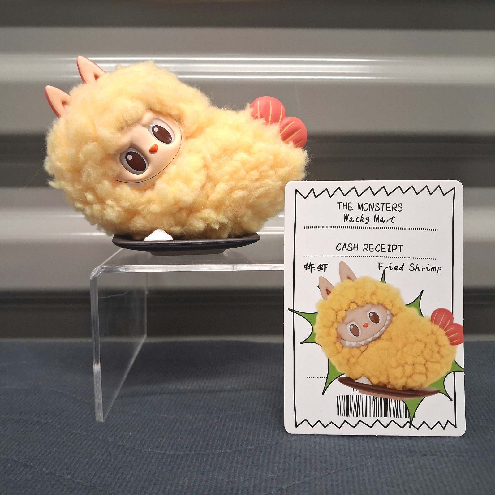 ​Pop Mart Labubu The Monsters Wacky Mart Fried Shrimp Figure w/ Card Tray
