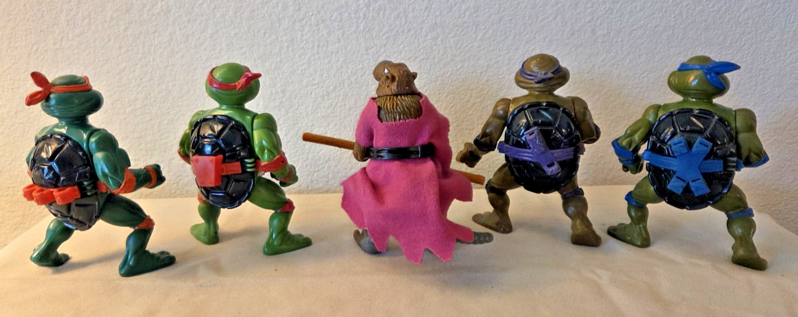 All 4 Ninja Turtles And Master Splinter (Sinse’ Rat) Action Figures