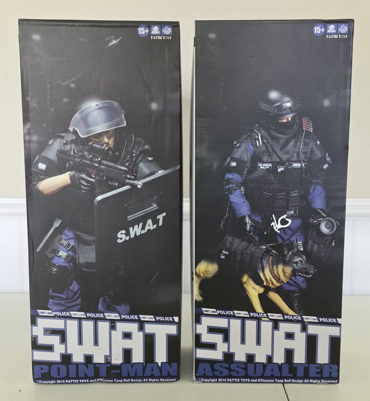 2 Pattiz Toys 1/6 SWAT Team Police Cop Figures LAPD – Point Man + Assaulter