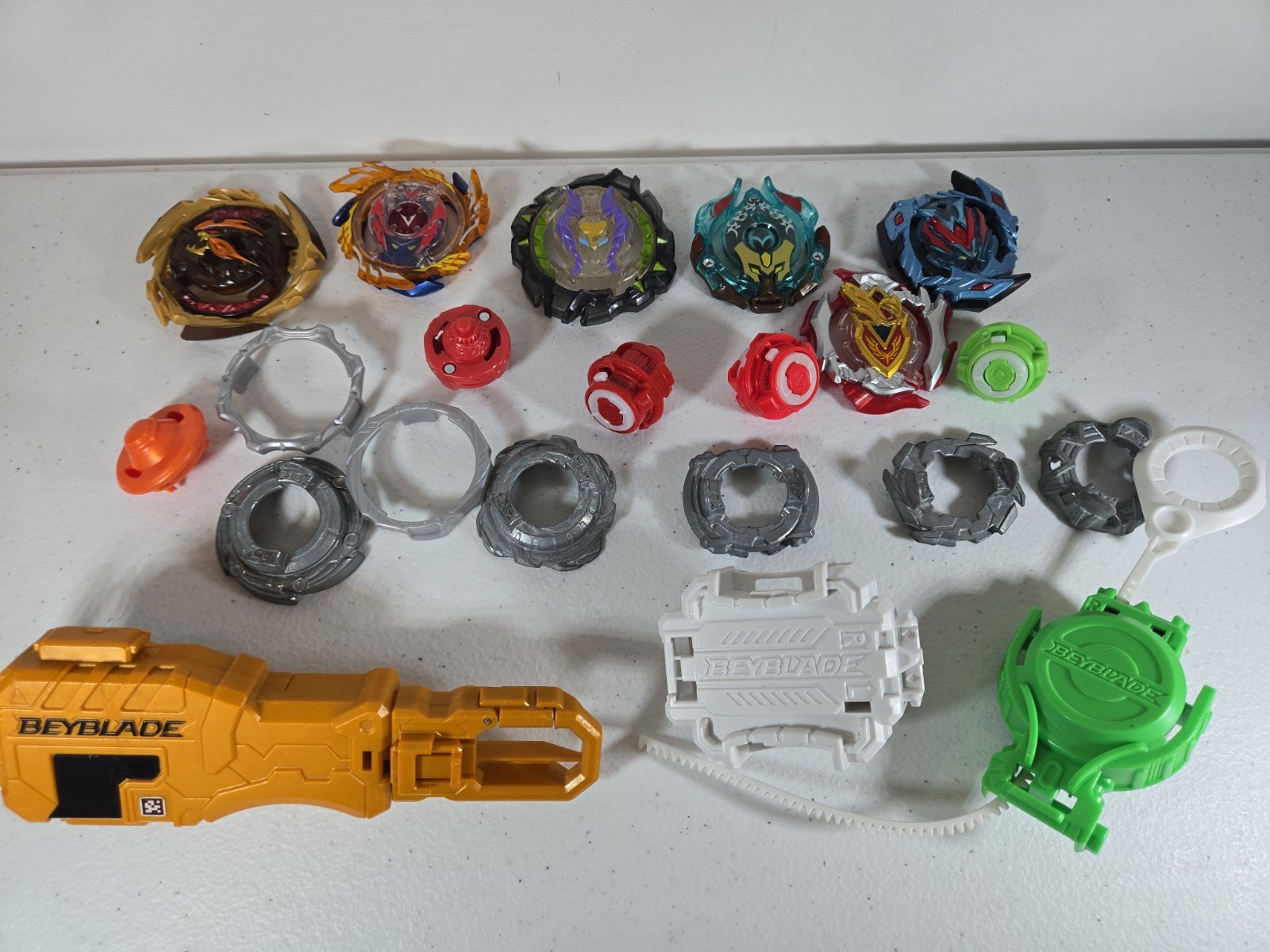 Beyblade Lot Authentic Hasbro Tomy Parts Set Nice Condition Some Metal READ
