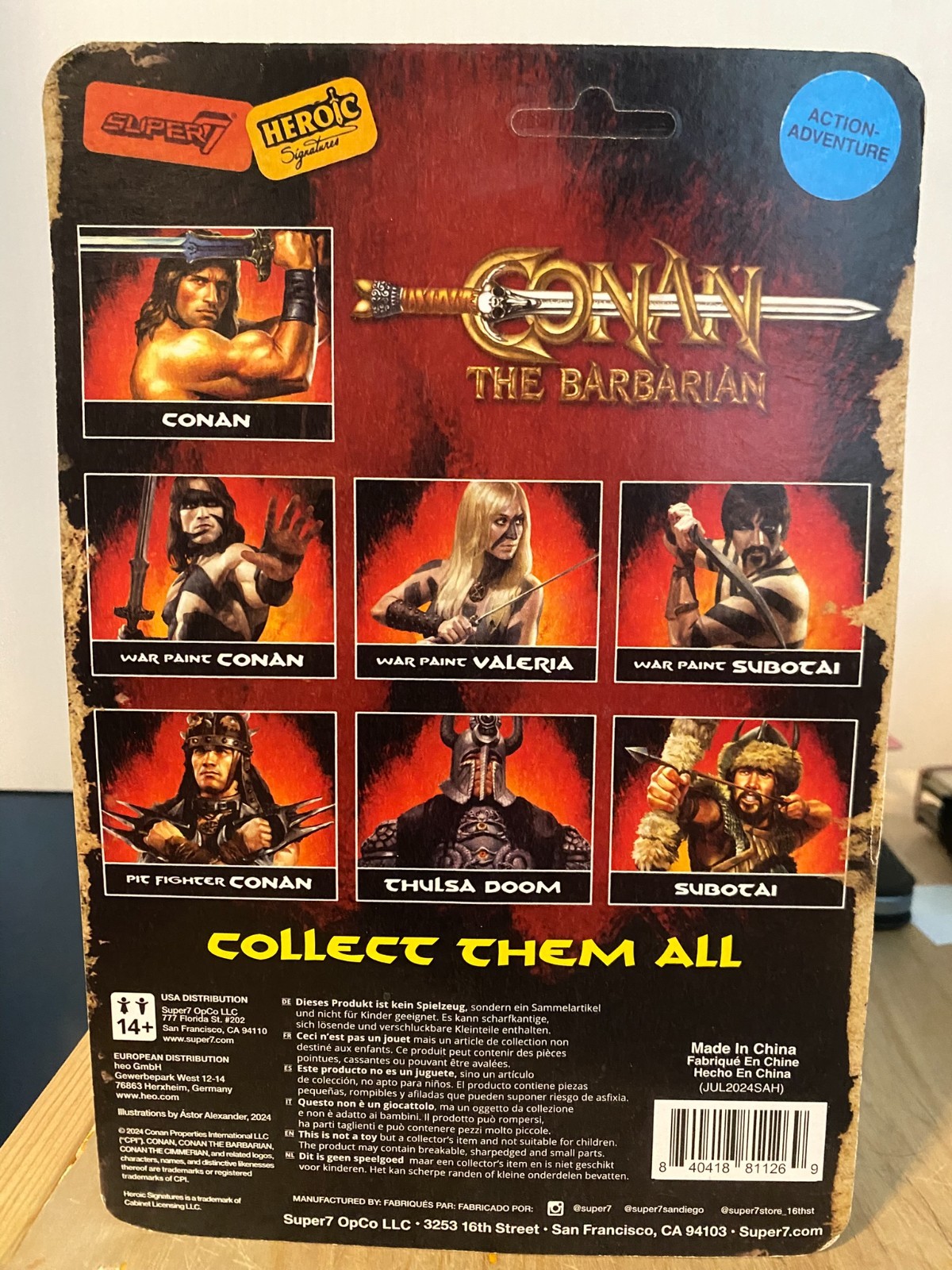 ReAction CONAN THE BARBARIAN Figure MOC Unpunched