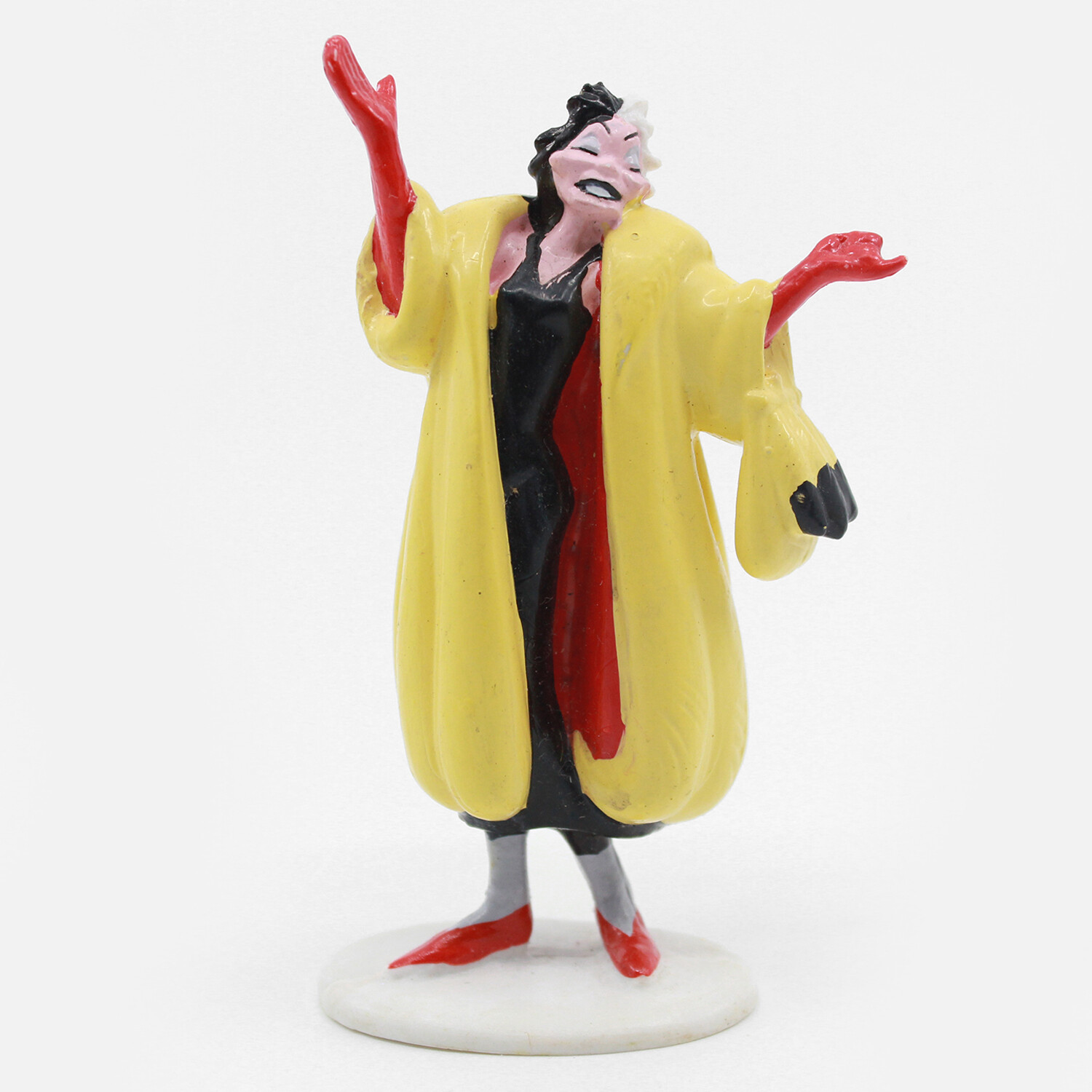Vintage Disney 101 Dalmatians CRUELLA DE VIL 3″ Applause PVC Cake Topper Figure