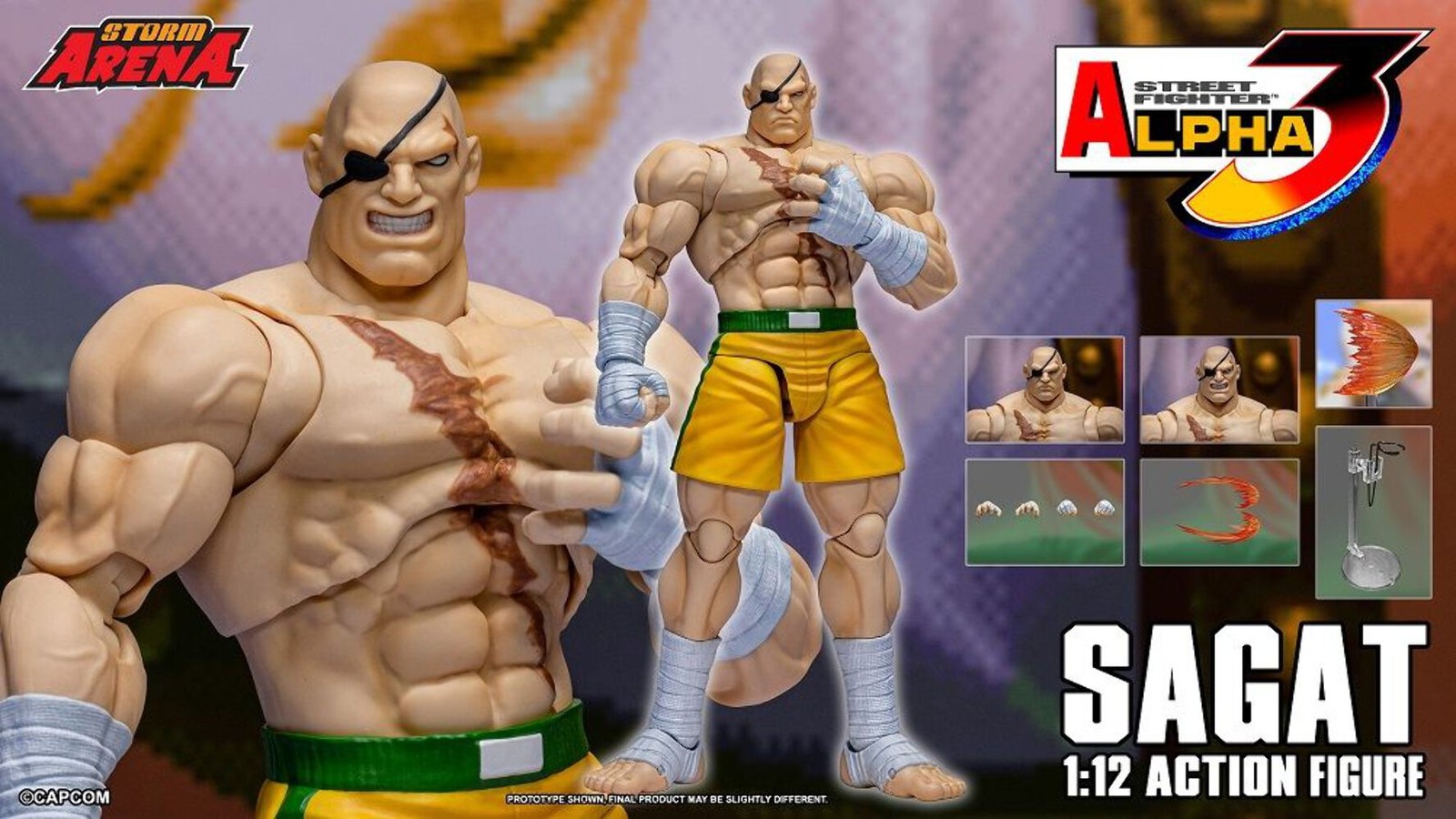 Storm Arena 1/12 Street Fighter Alpha 3 Sagat EVO Exclusive Scale Action Figure