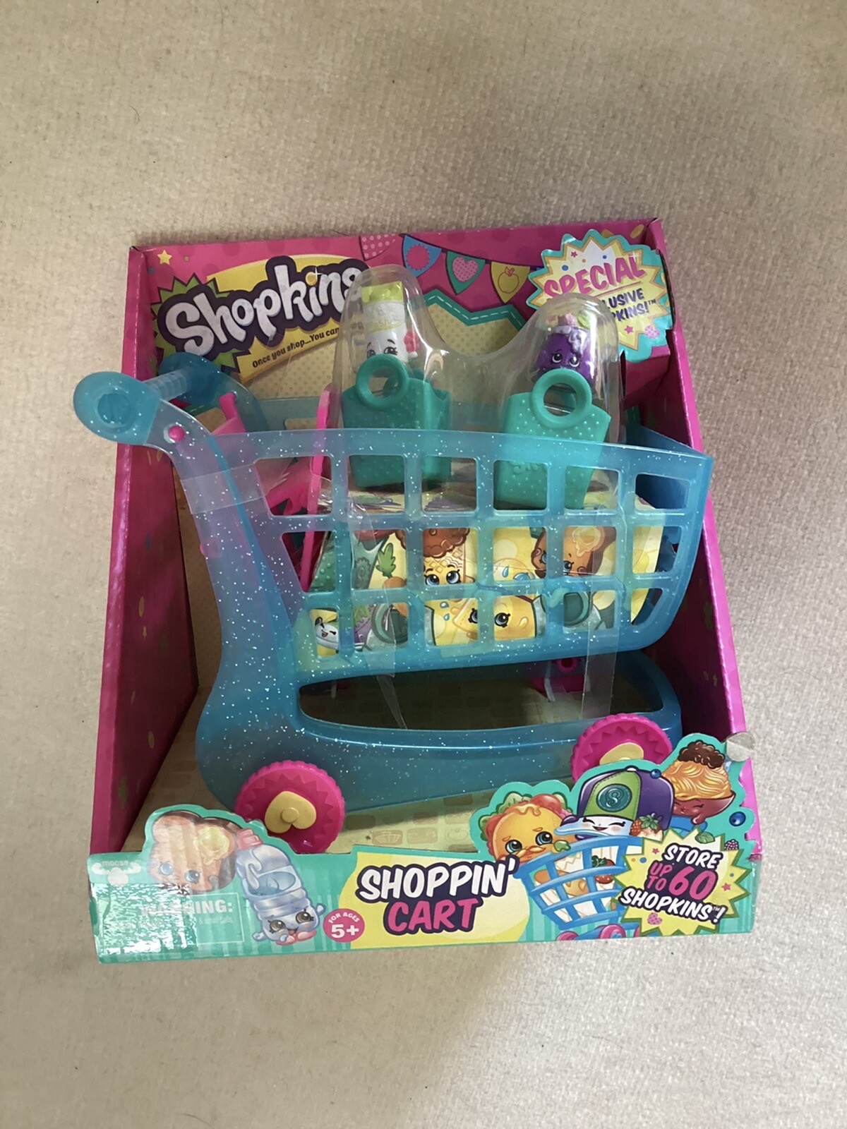 Shopkins Shoppin’ Cart Blue Shopping Cart + Accessories Moose Toys NEW